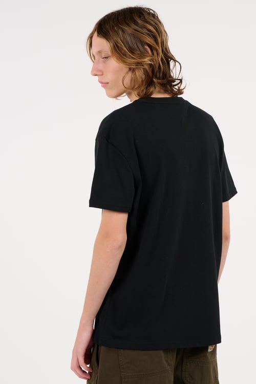 TOMMY JEANS Regular-fit round-neck cotton T-shirt Black