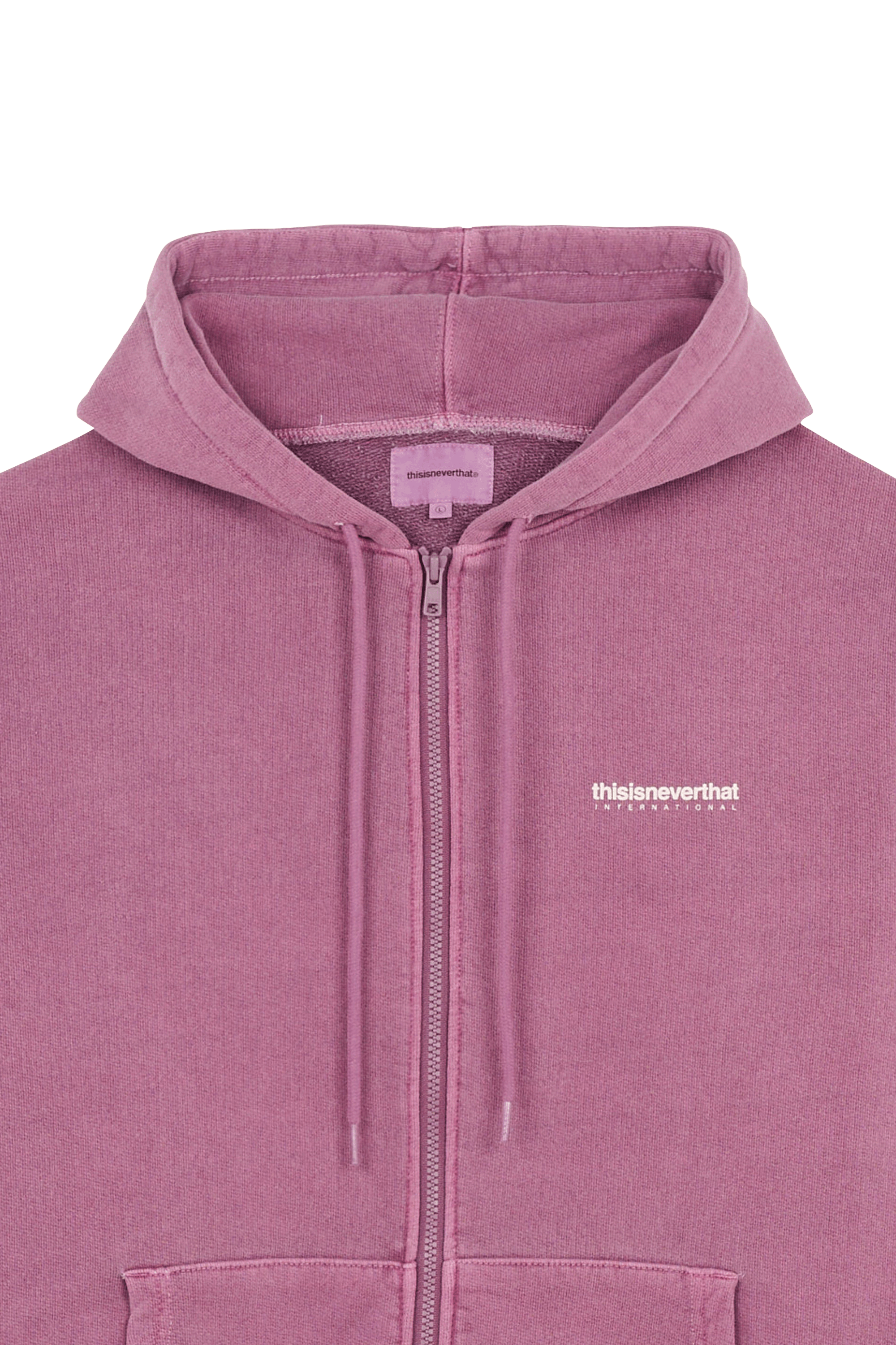 Cotton zipped hooded sweatshirt Purple