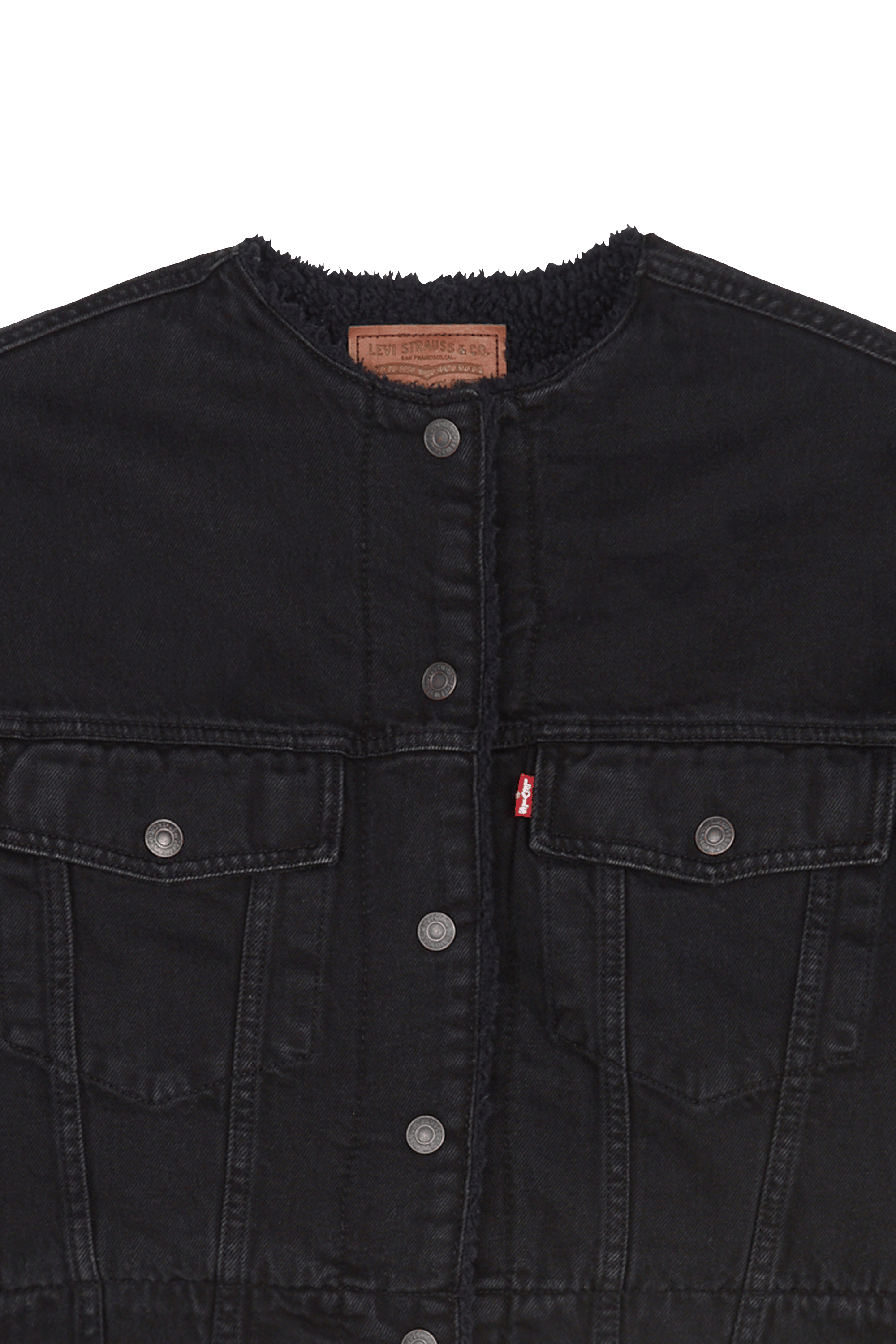 Veste droite col classique en coton | Noir LEVI'S Femme
