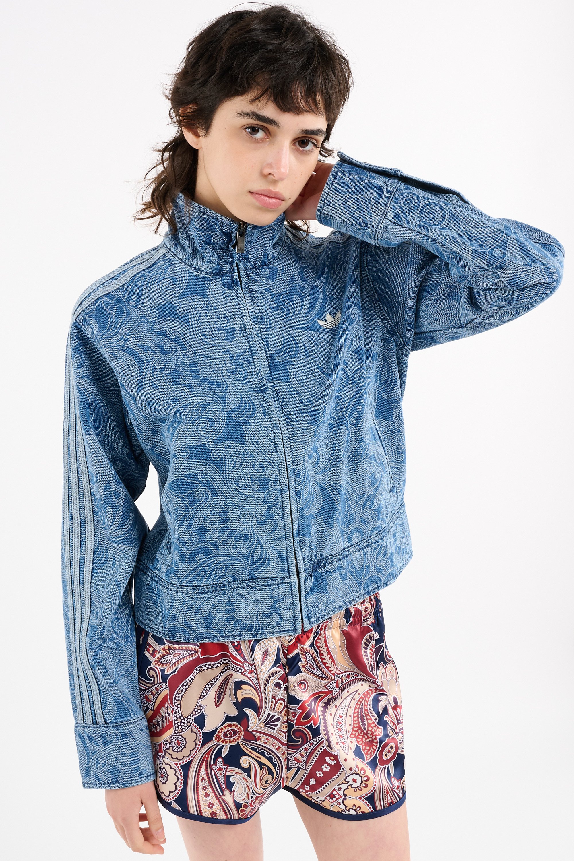 Paisley denim jacket | Blue ADIDAS Women