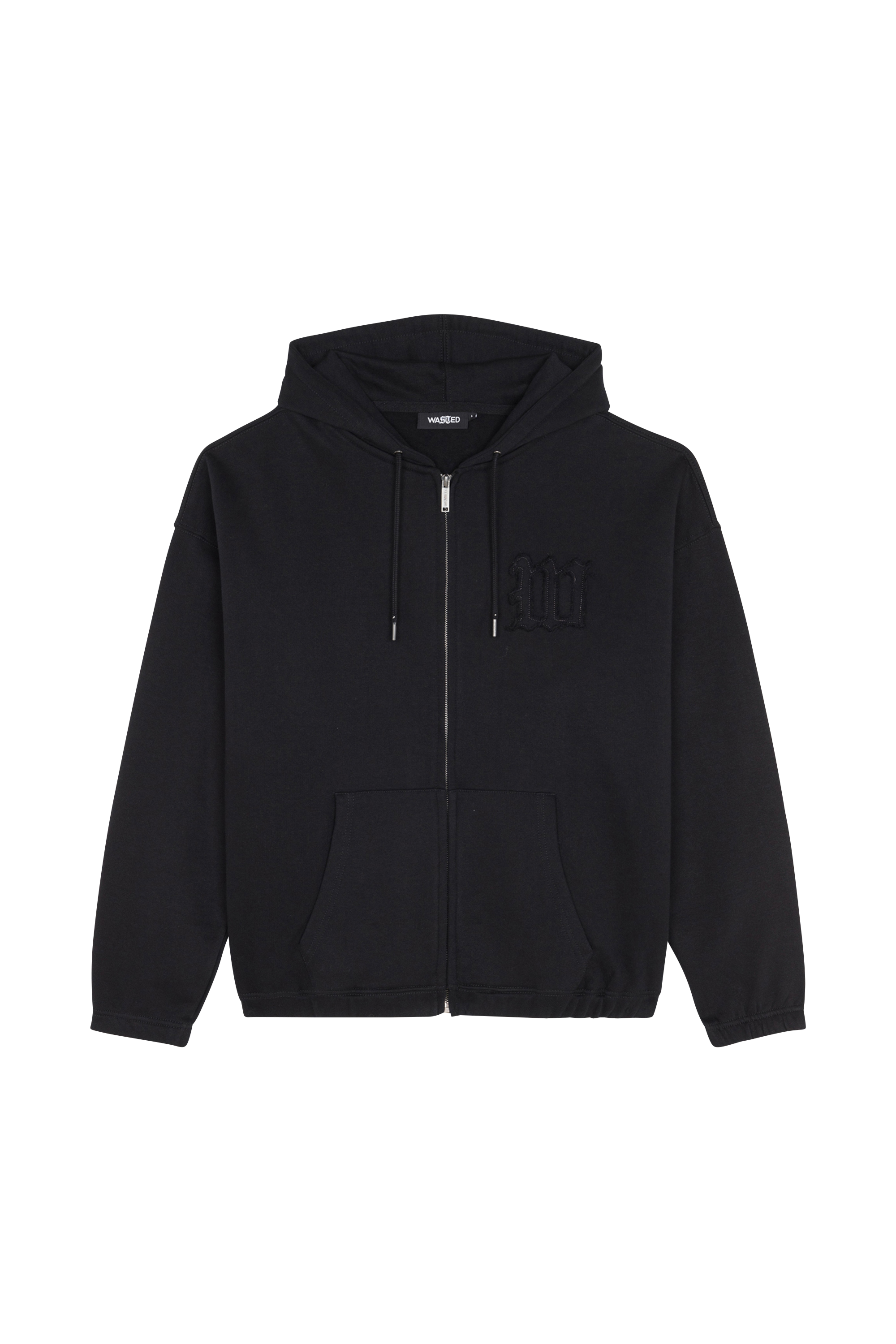 zip-up hoodie Black