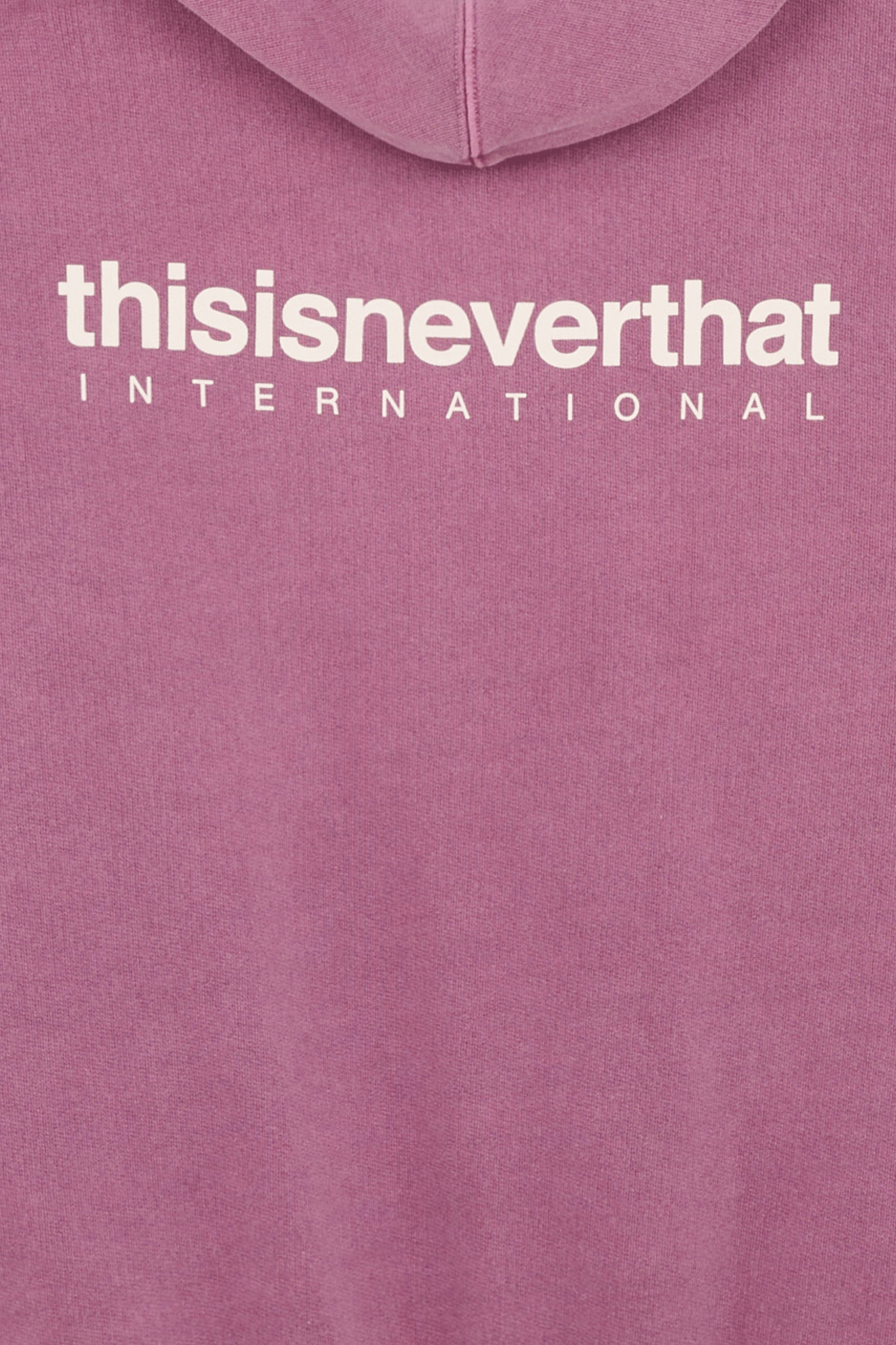 Cotton zipped hooded sweatshirt Purple