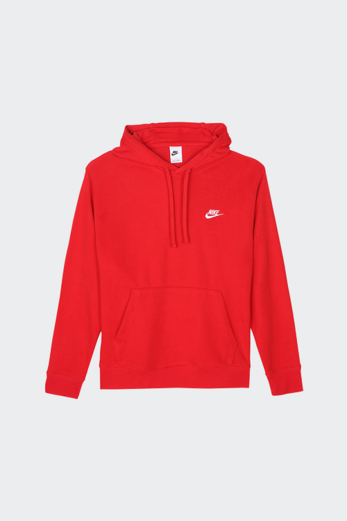 nike hoodie club small logo rouge