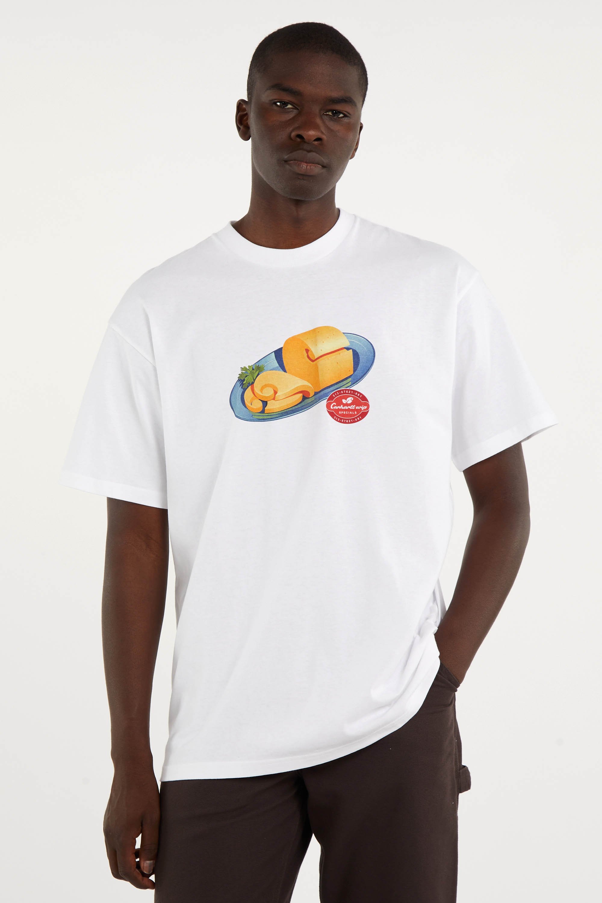 Regular-fit round-neck cotton T-shirt | White CARHARTT WIP Men