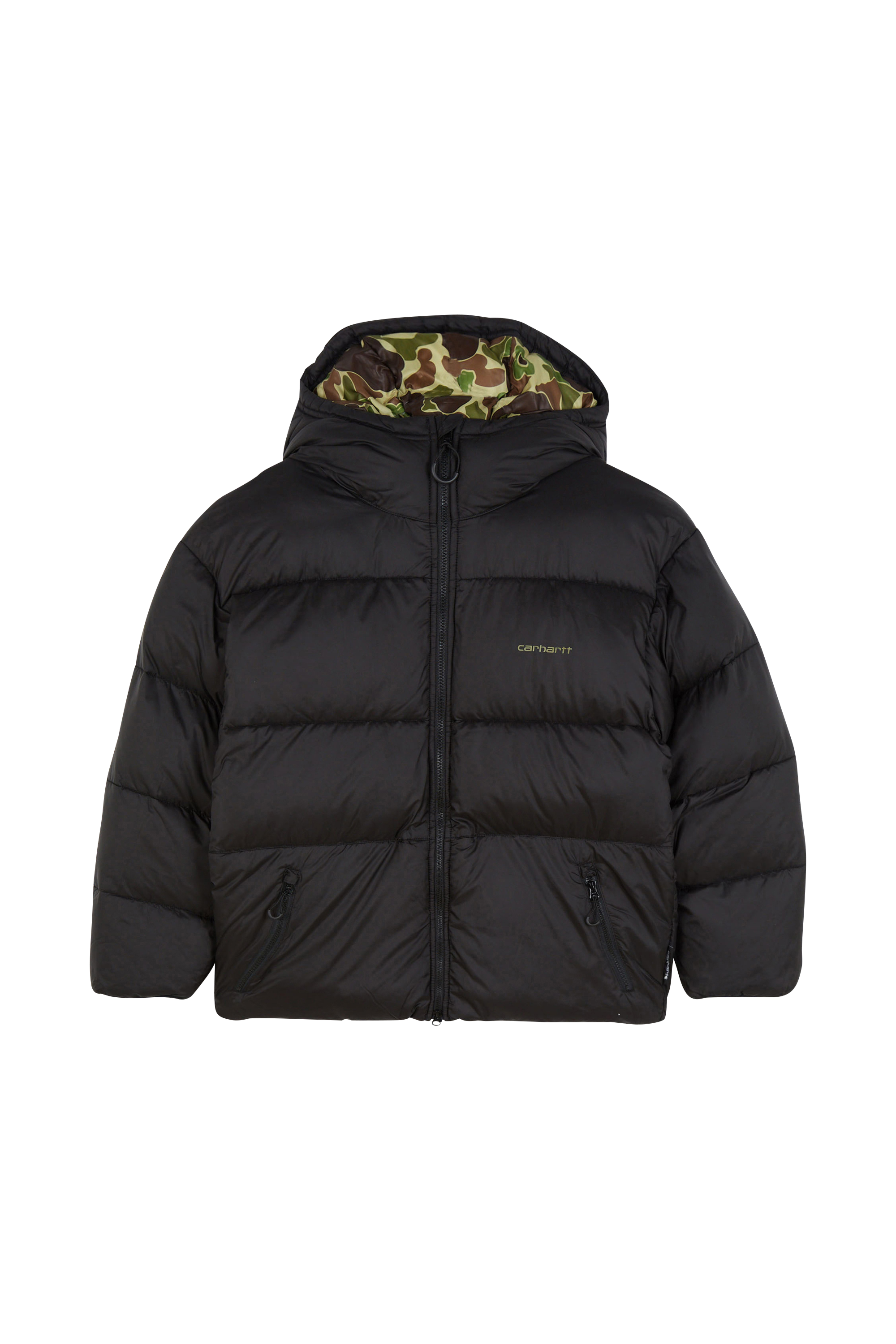 Lightweight quilted padded jacket with high neck Black