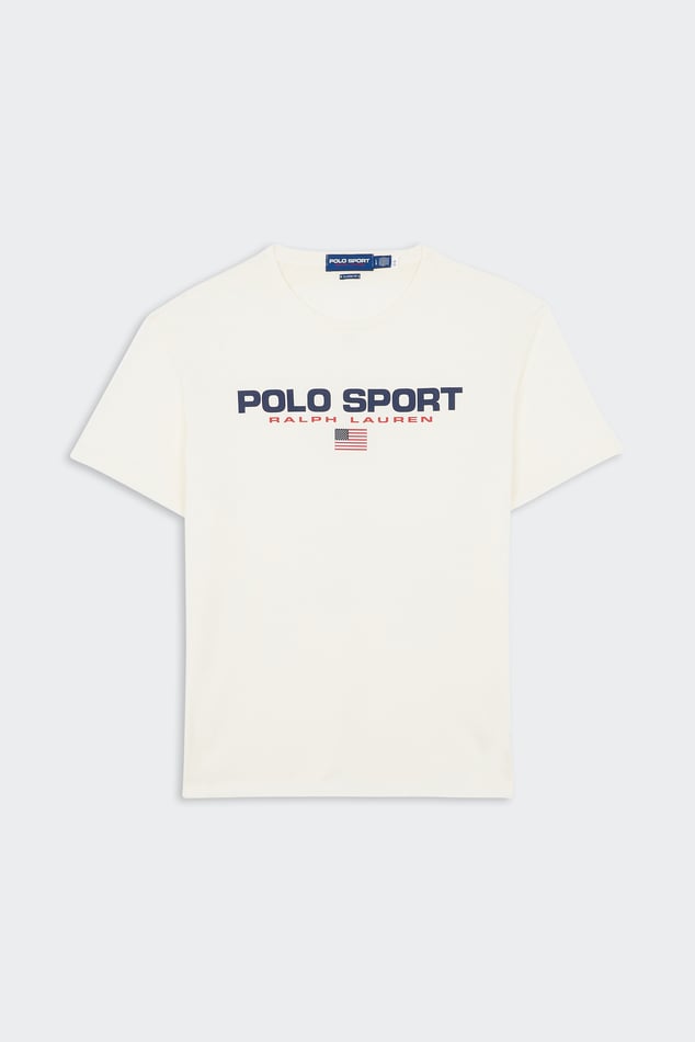 Regular fit Round neck Cotton T shirt Classic Fit Polo Sport Jersey White Polo Ralph Lauren Man Citadium