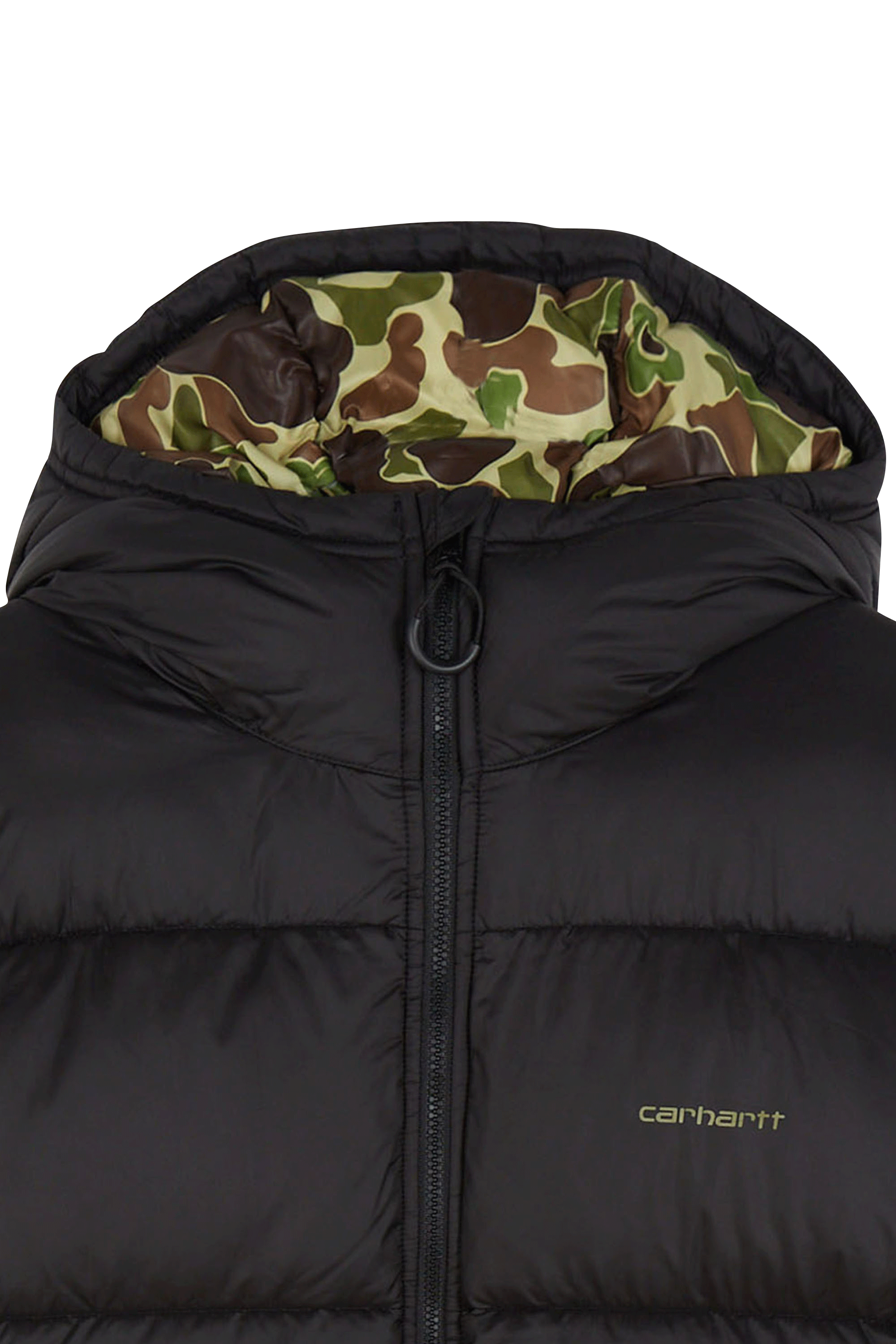 Lightweight quilted padded jacket with high neck Black