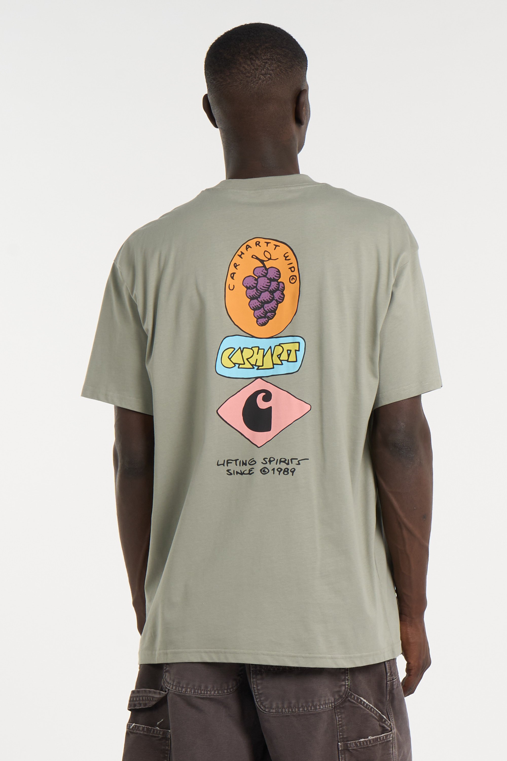 Round neck T-shirt in organic cotton | Green CARHARTT WIP Men