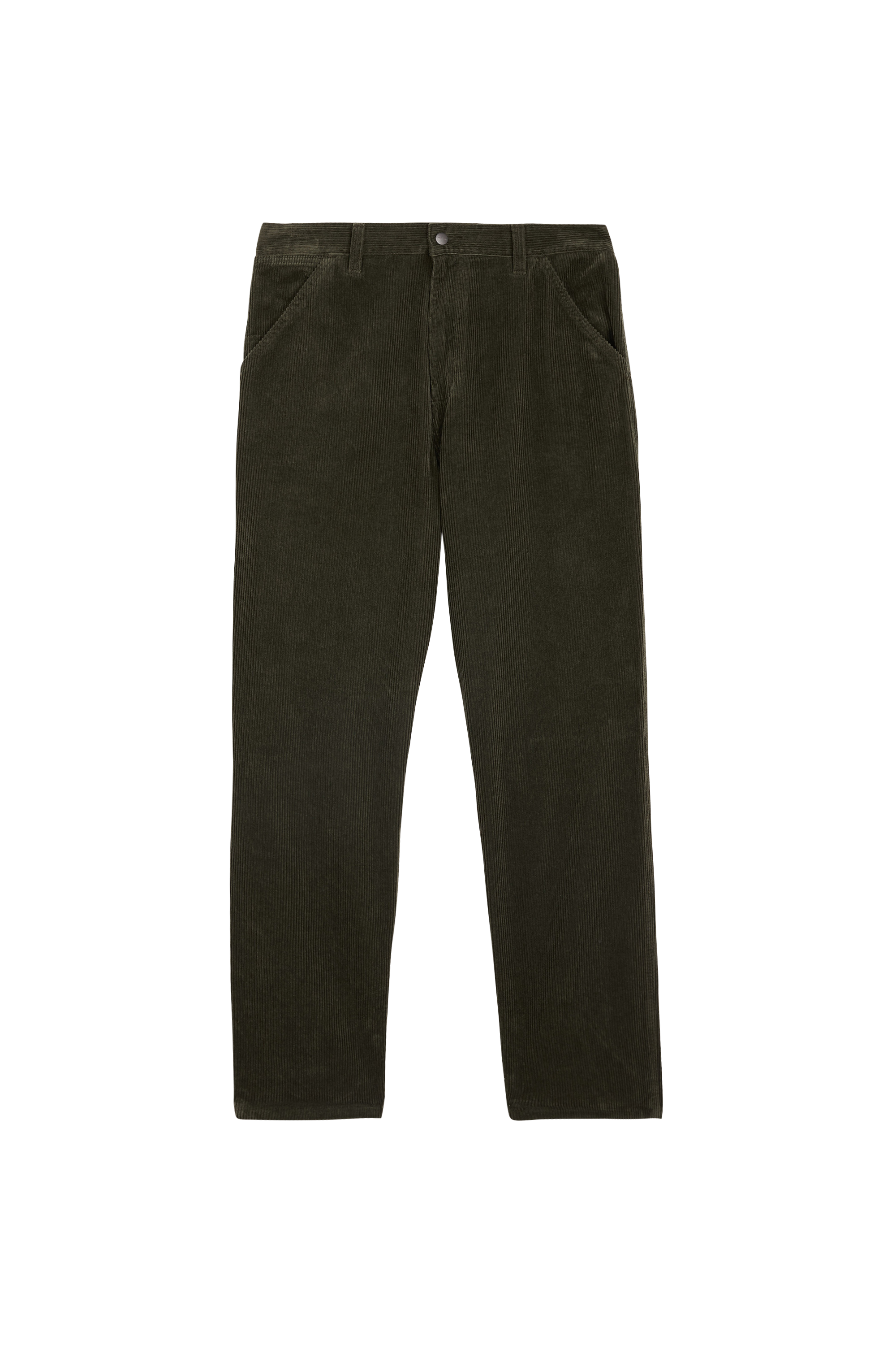 Pantalon droit en velours Kaki