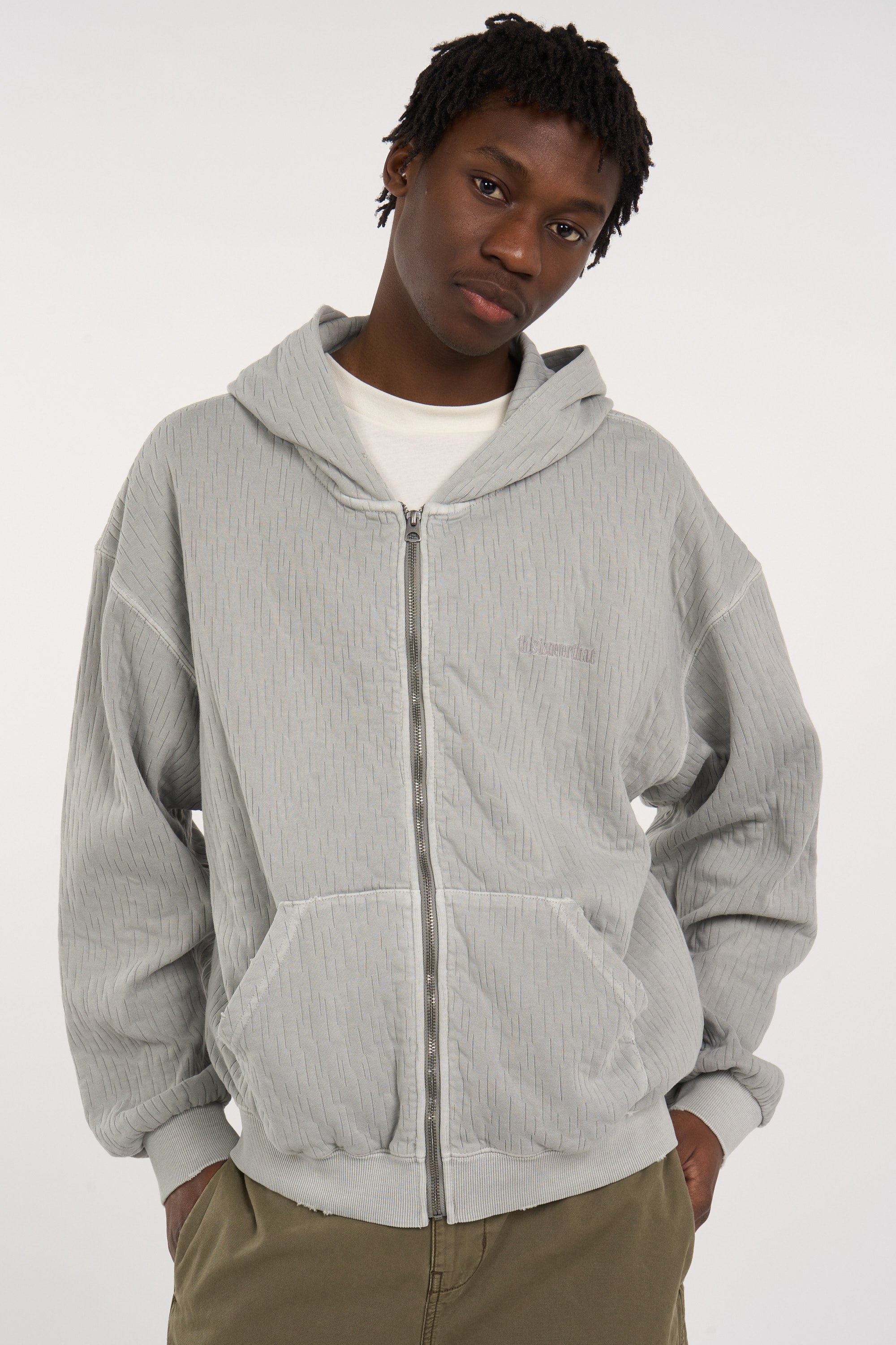 Hoodie zippé | Gris THISISNEVERTHAT Homme