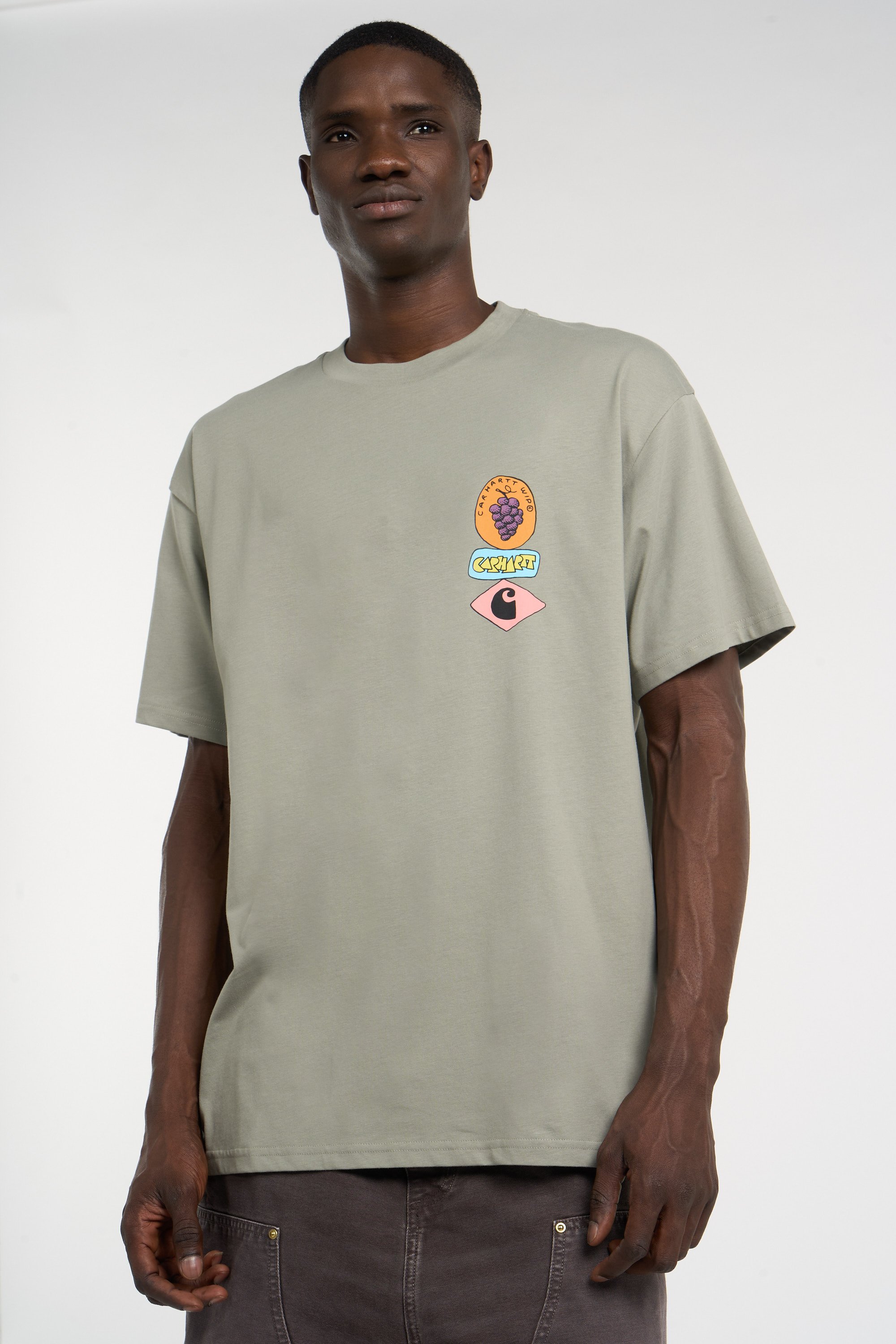 Round neck T-shirt in organic cotton | Green CARHARTT WIP Men