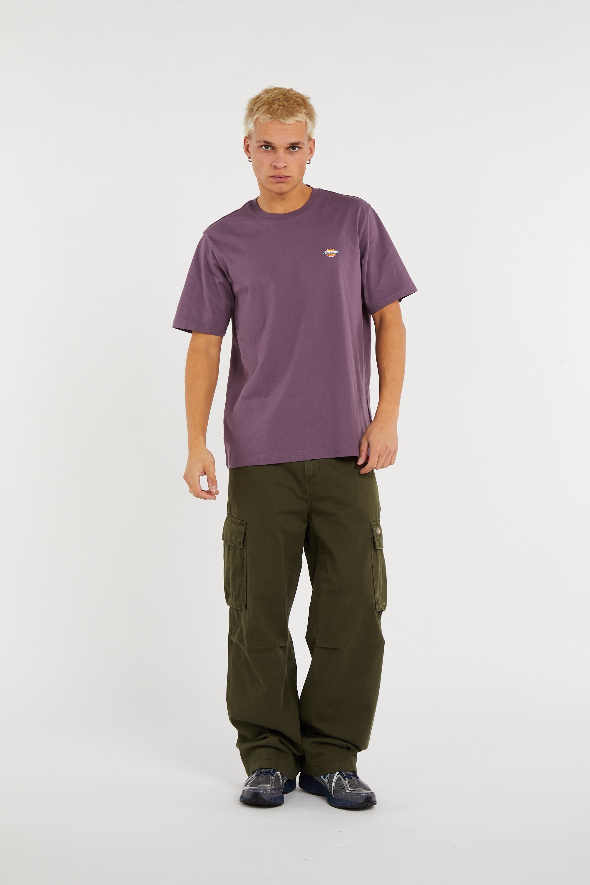 Regular-fit round-neck cotton T-shirt | Purple DICKIES Men