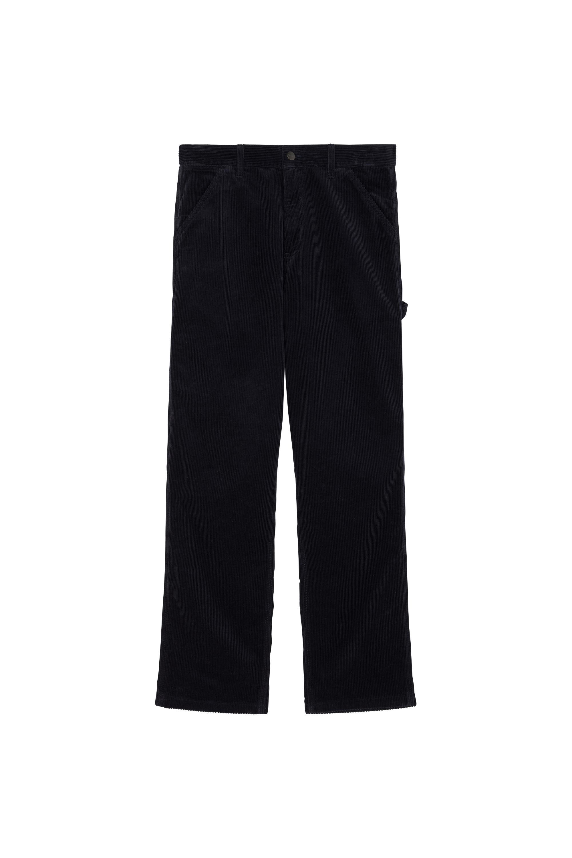 Pantalon droit en velours Bleu