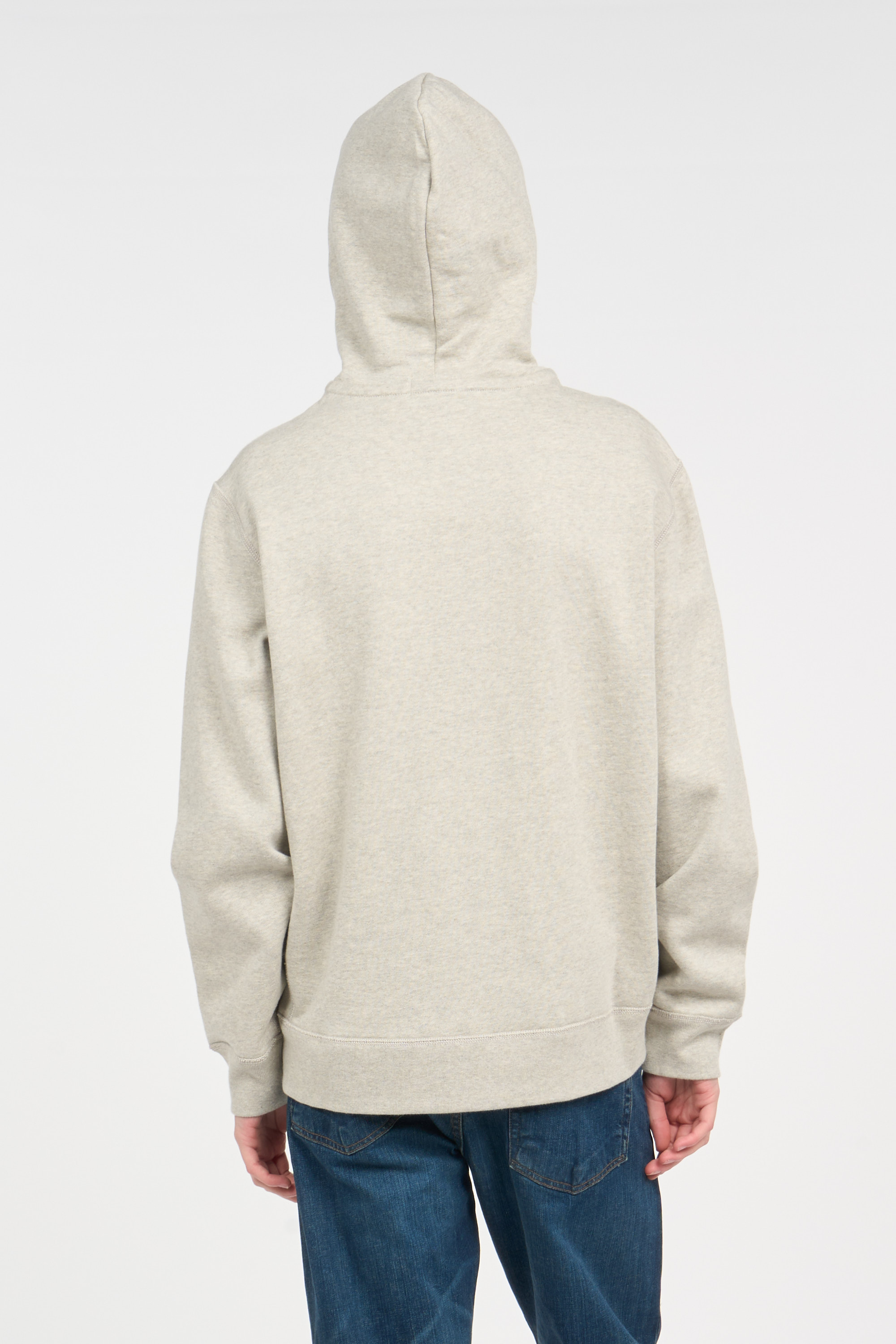 Zip-up cotton hoodie Grey