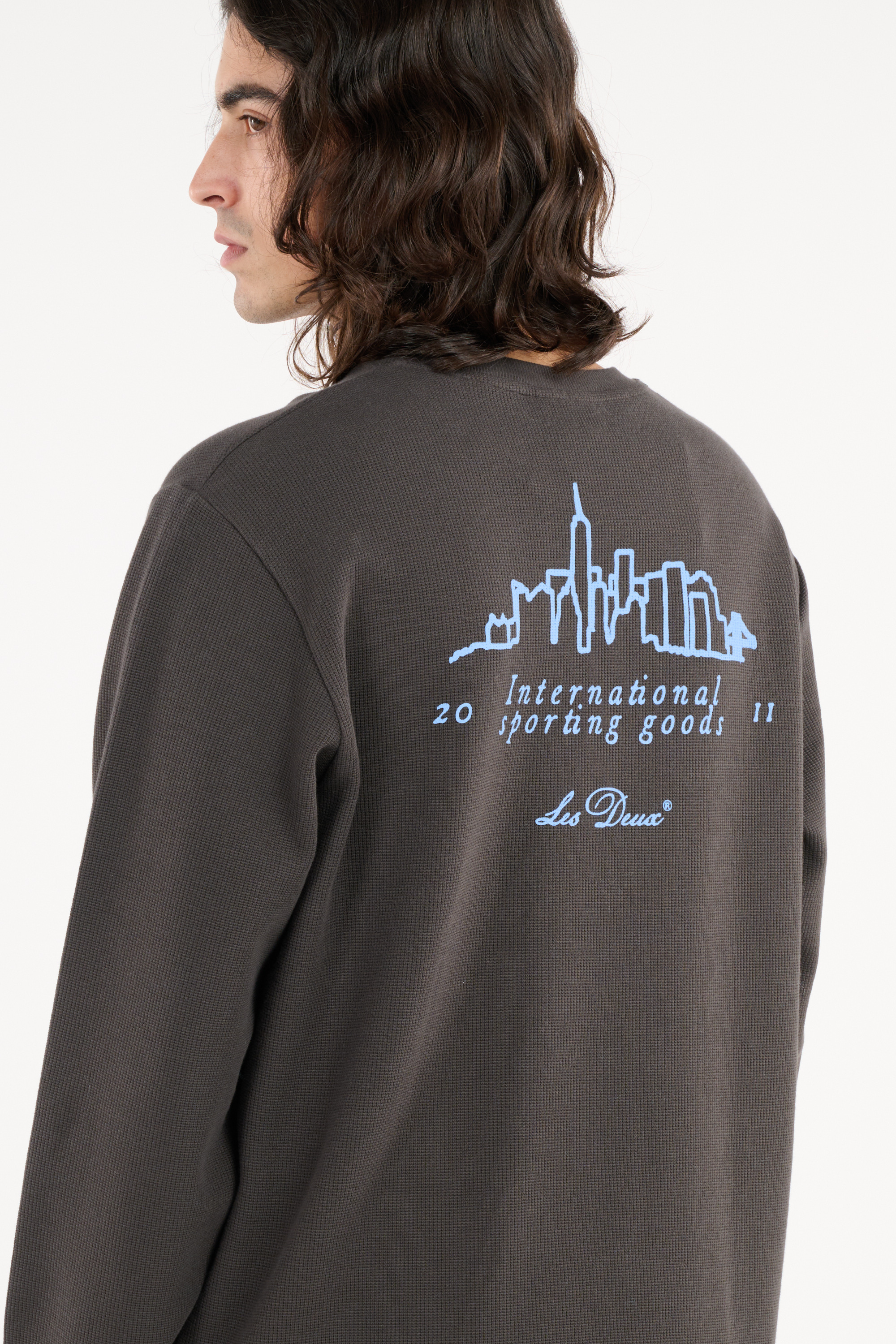 Regular-fit round-neck cotton T-shirt Anthracite