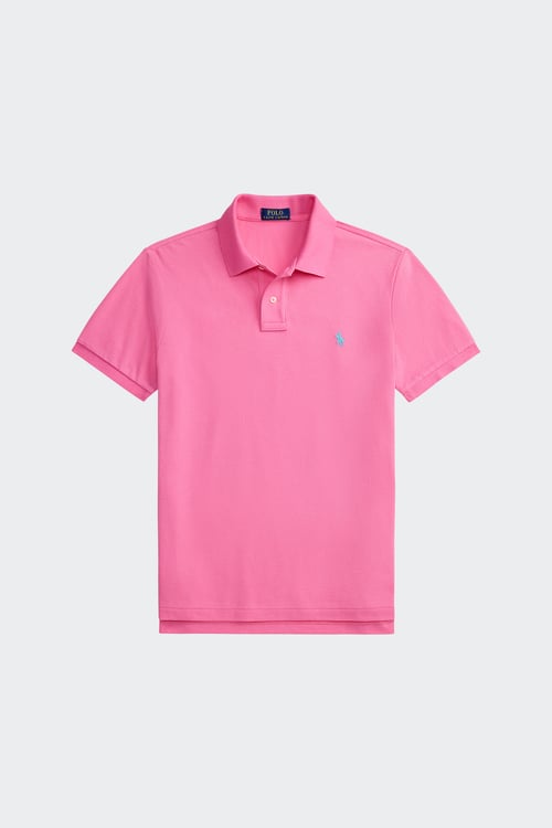 Polo - Polo slim-fit en coton - Taille XL Rose