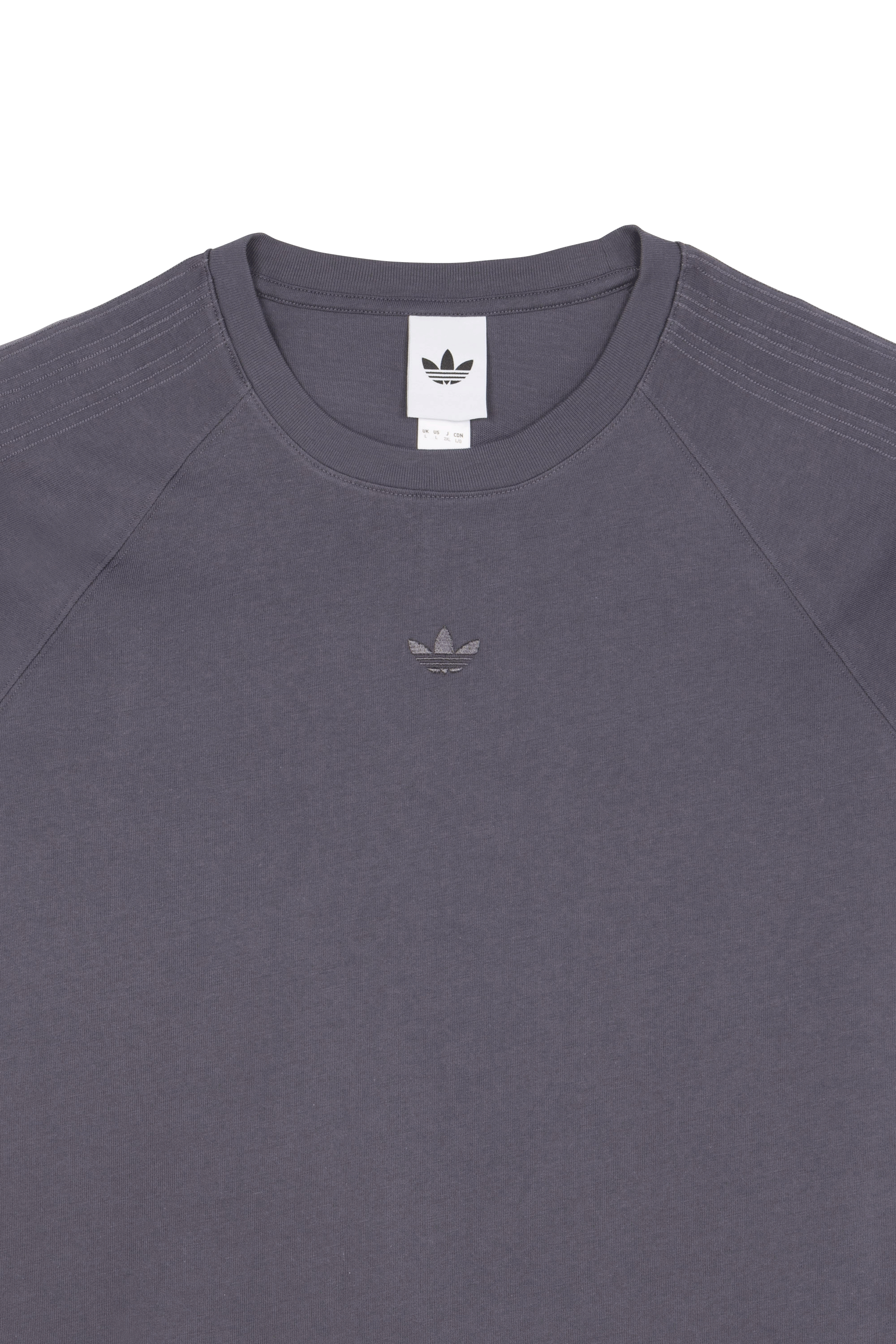 Regular-fit round-neck cotton T-shirt Grey