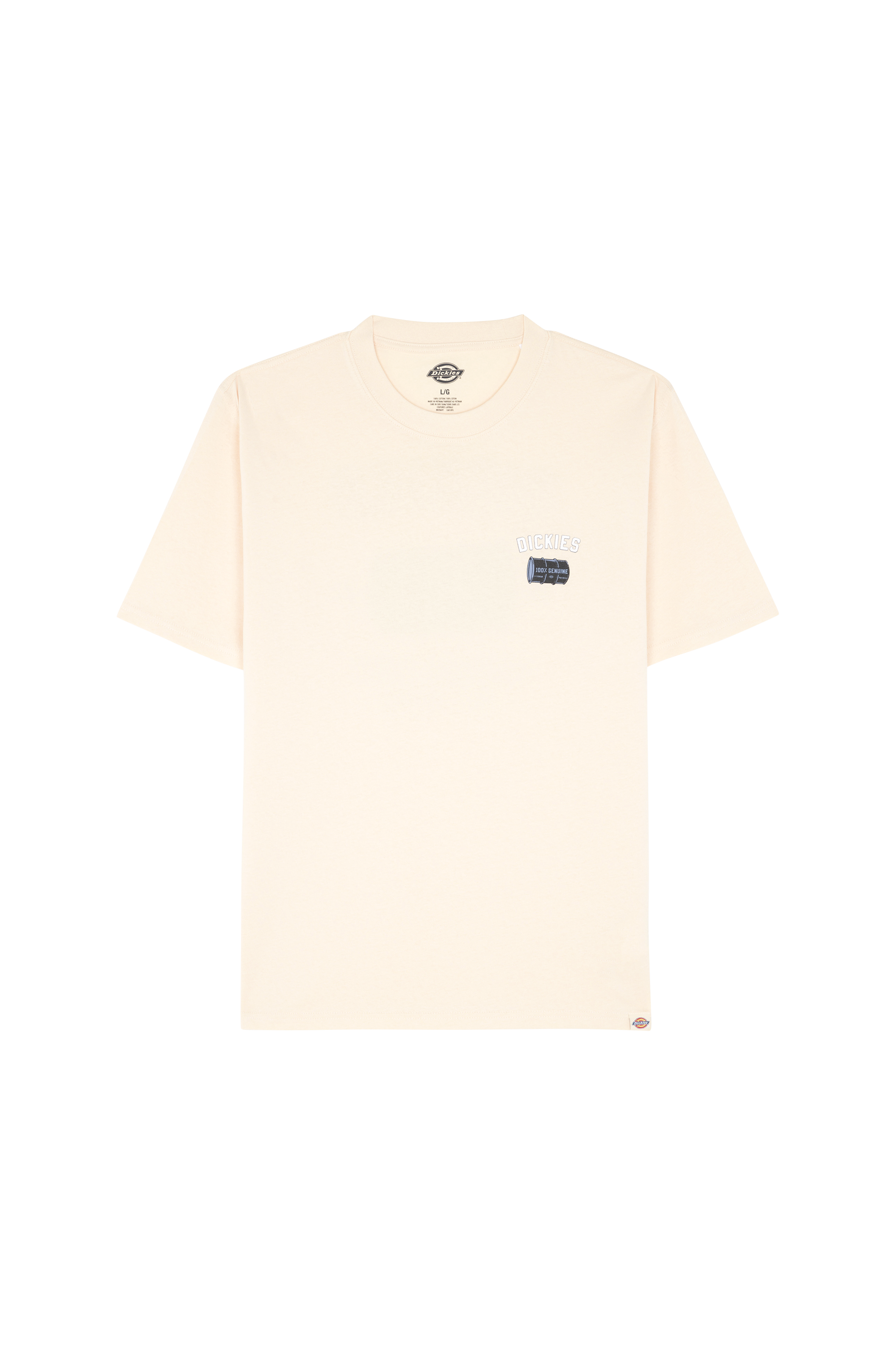Regular-fit round-neck cotton T-shirt Beige