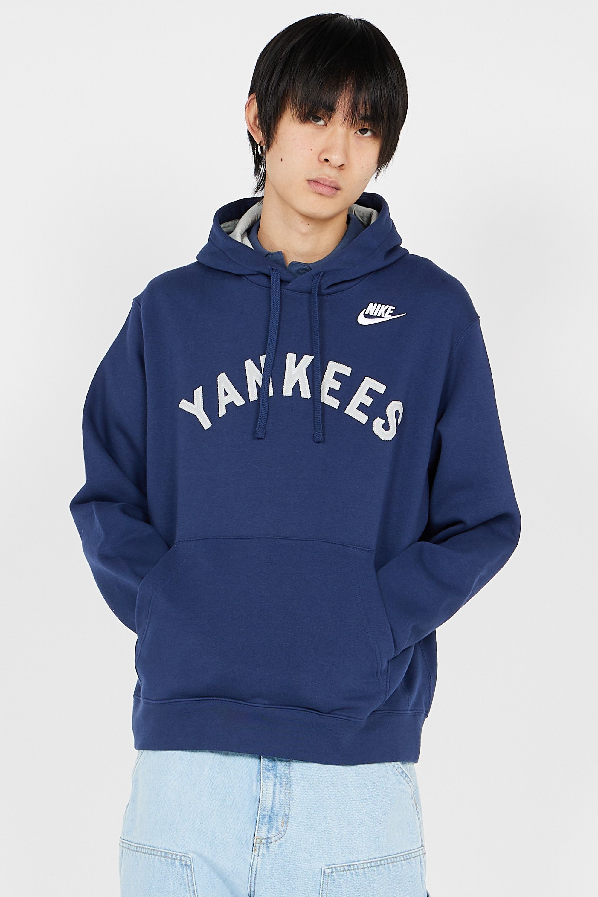 Hoodie Nike Club Fleece New York Yankee Blue Nike Mlb - Men
