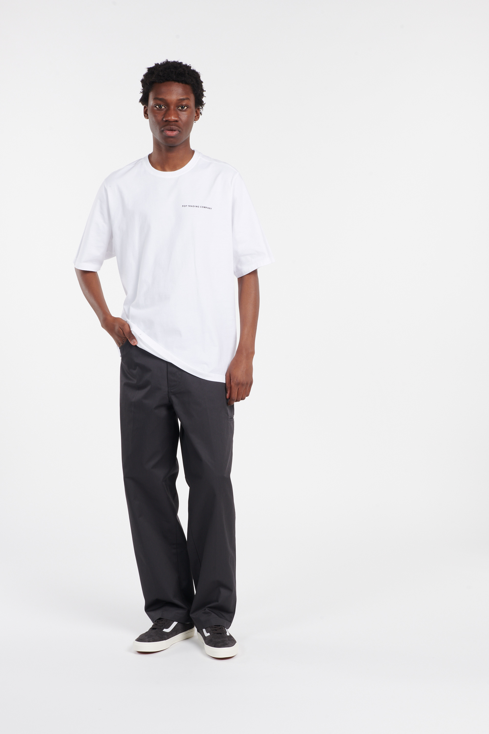 Regular-fit round-neck cotton T-shirt Grey