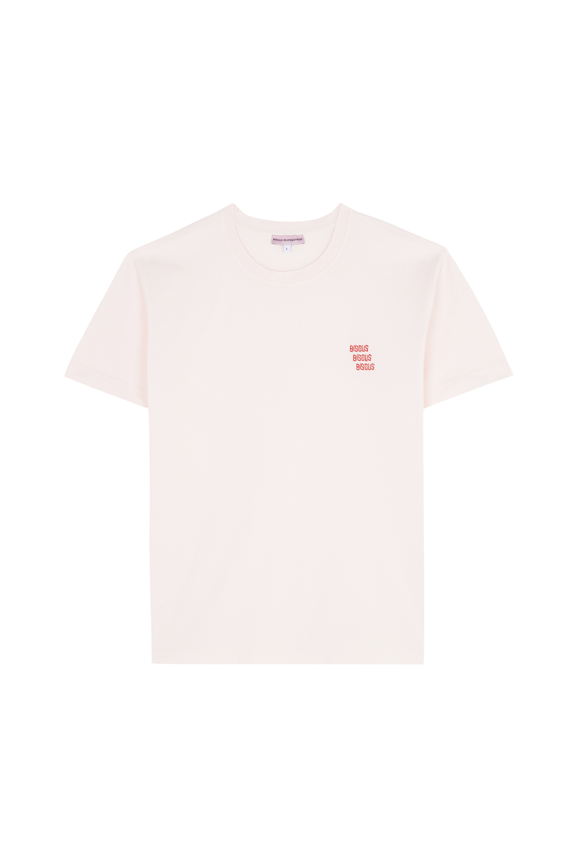 Regular-fit round-neck cotton T-shirt Pink