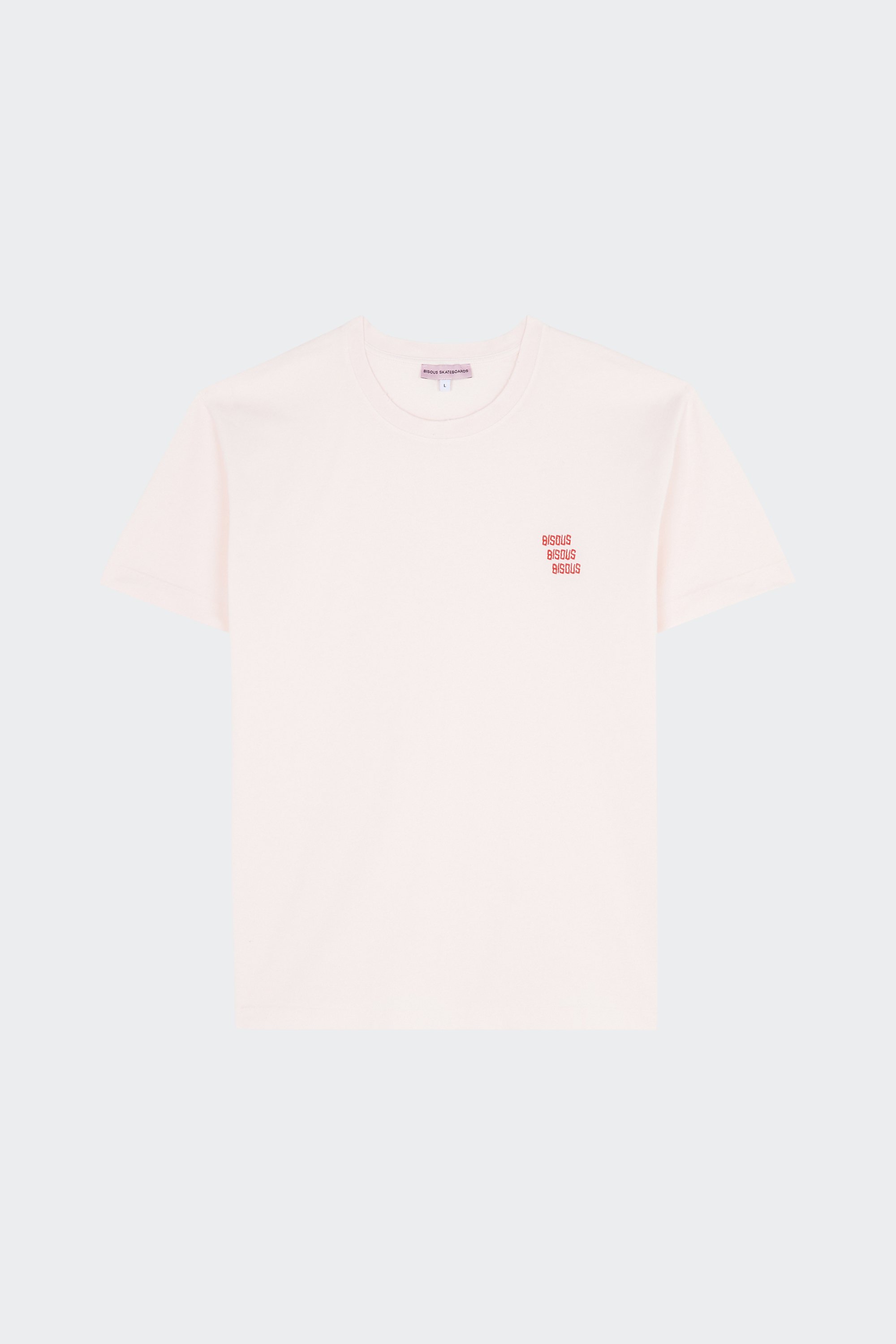 Regular-fit round-neck cotton T-shirt | Pink by BISOUS SKATEBOARDS Regular-fit round-neck cotton T-shirt Pink