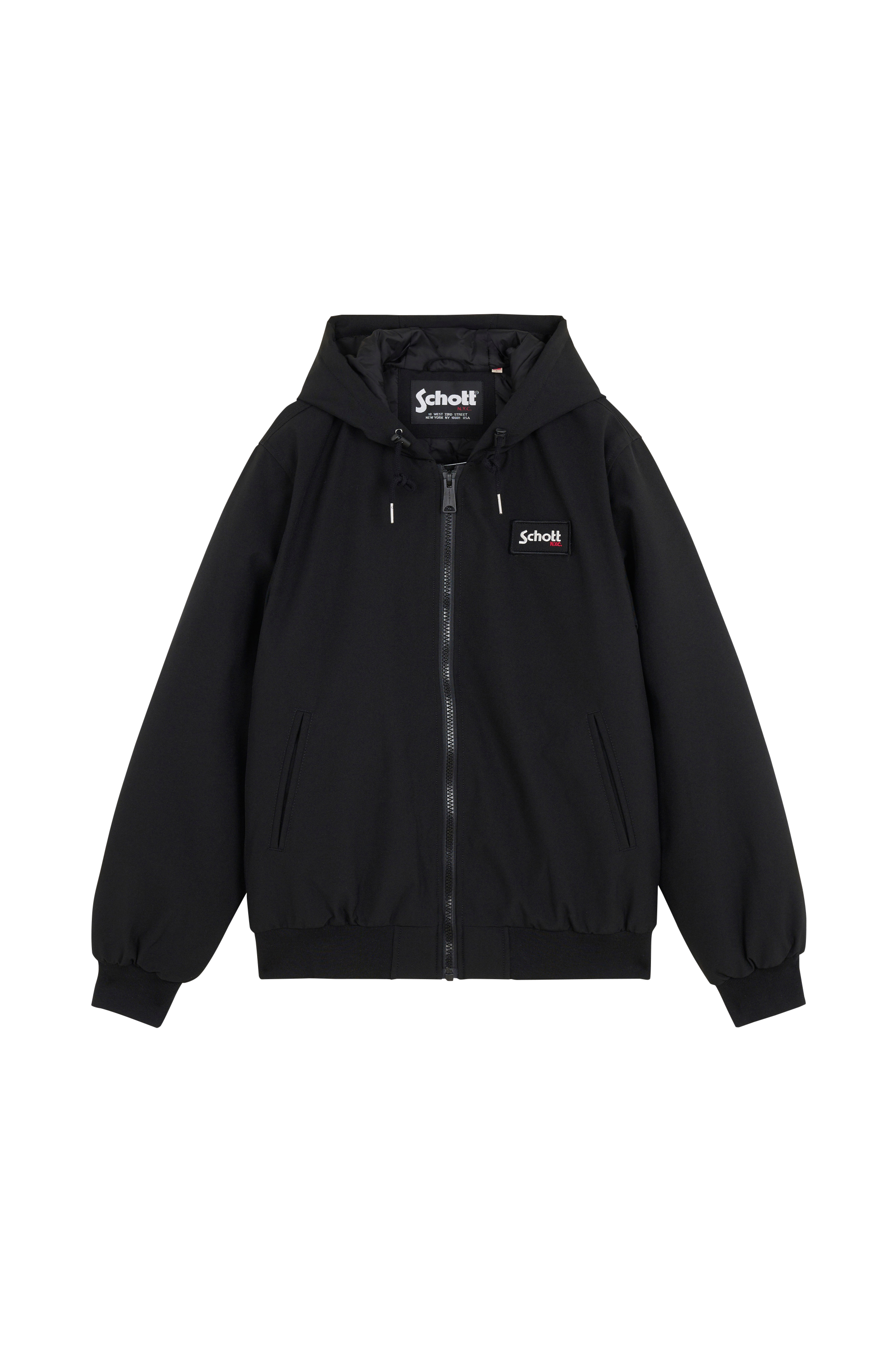 Lightweight quilted padded jacket with high neck Black