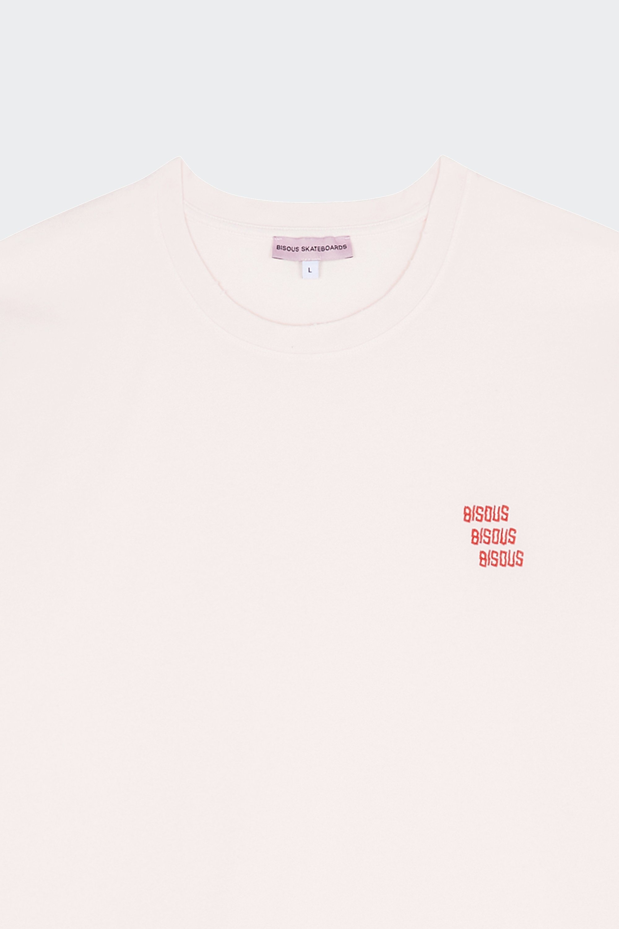 Regular-fit round-neck cotton T-shirt | Pink by BISOUS SKATEBOARDS Regular-fit round-neck cotton T-shirt Pink