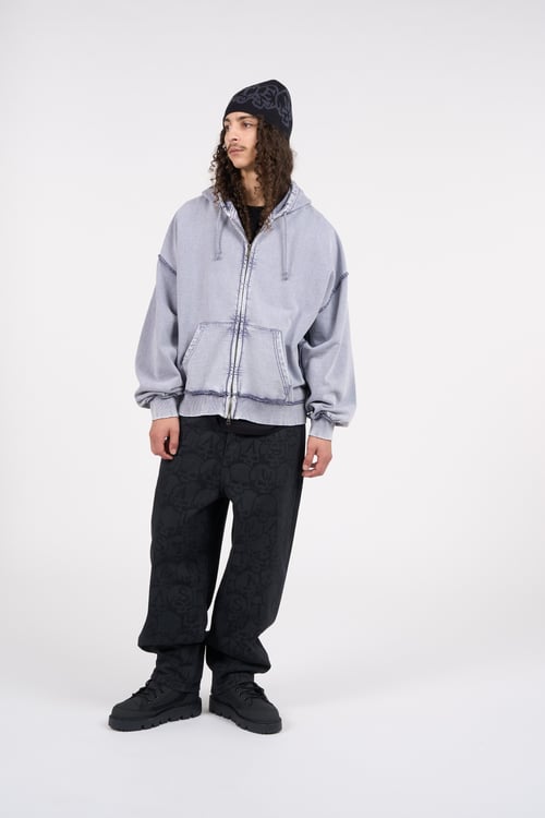 WASTED Hoodie zippé Bleu