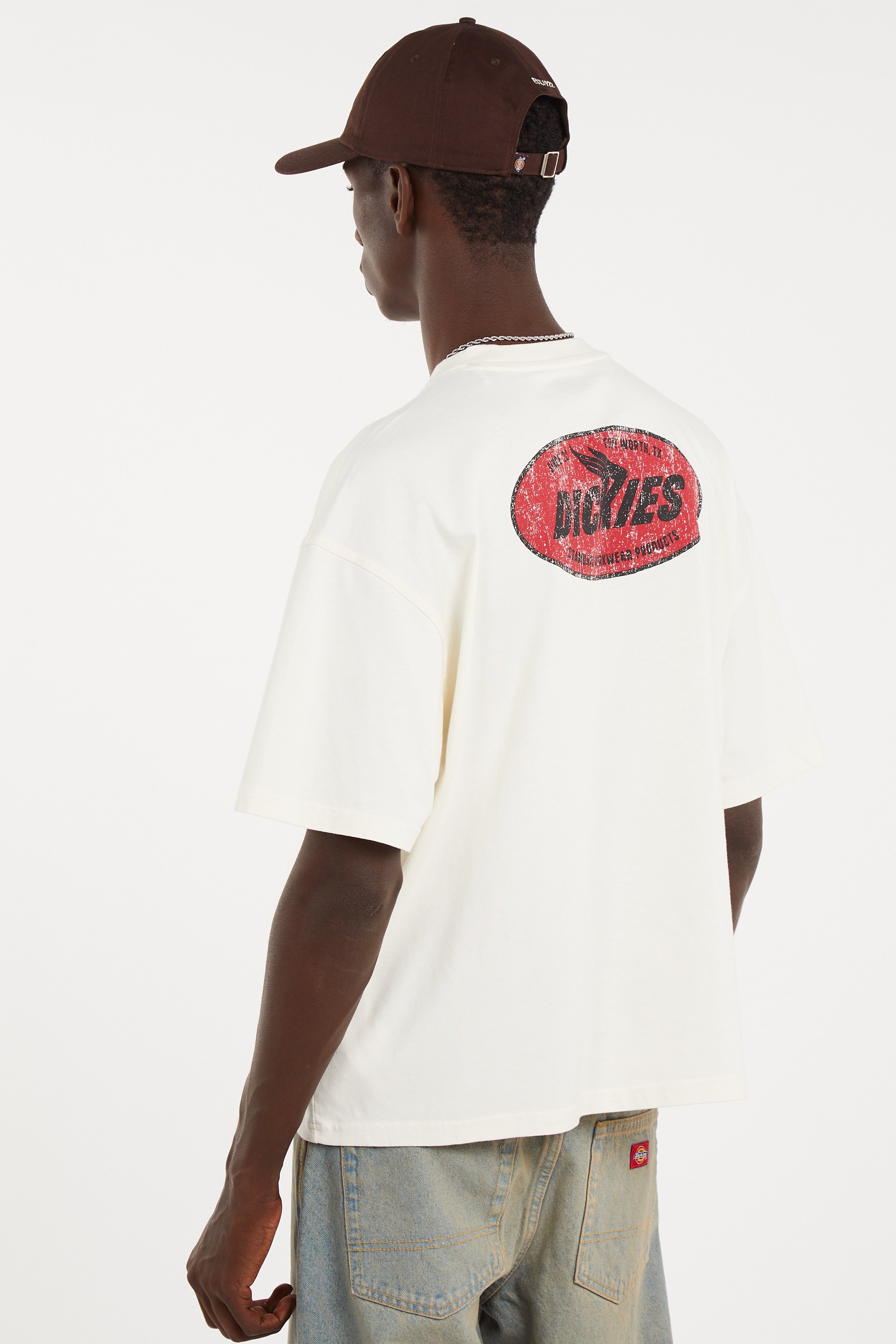 Regular-fit round-neck cotton T-shirt | Beige DICKIES Men