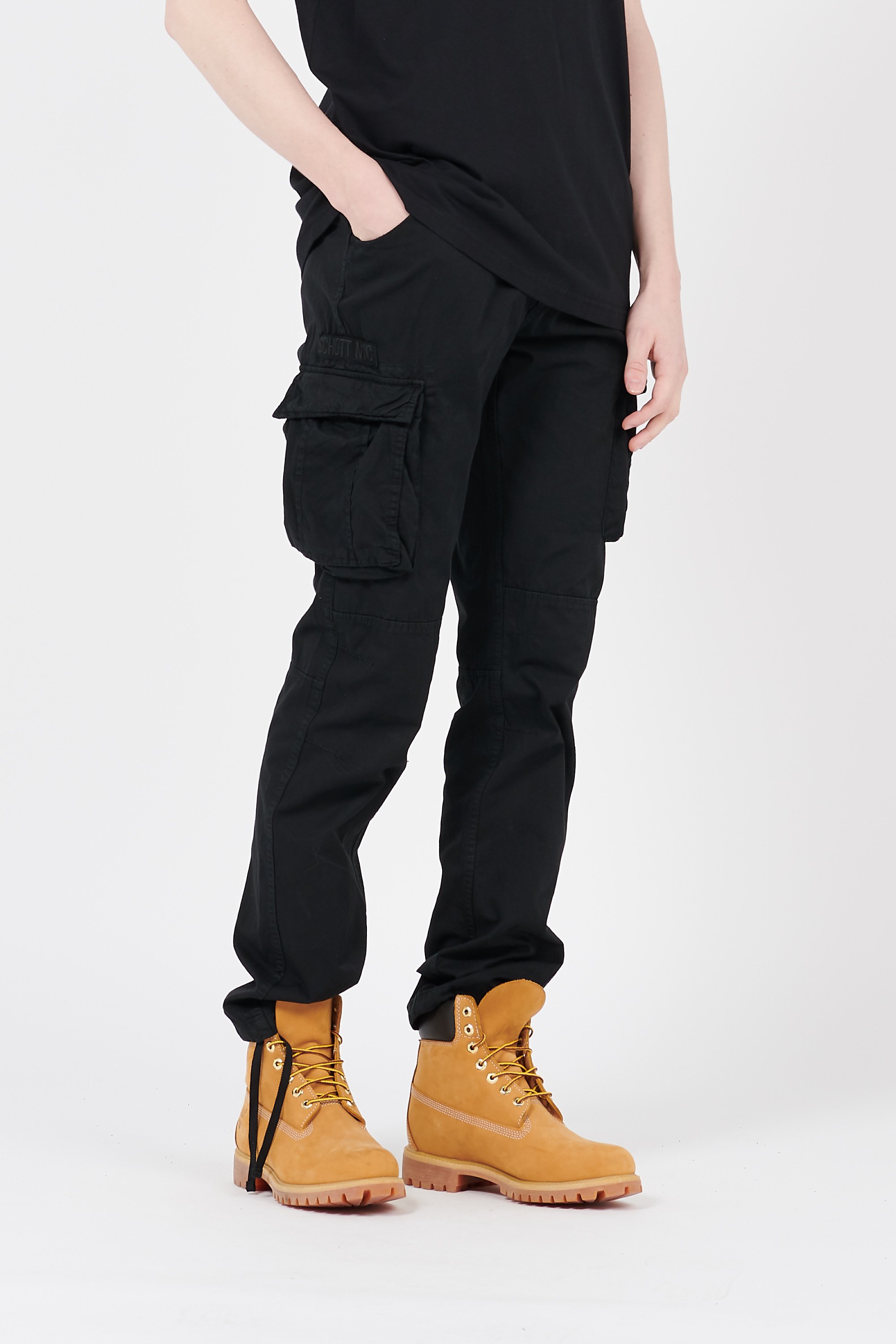 Pantalon treillis ceinturé  | Noir SCHOTT Homme