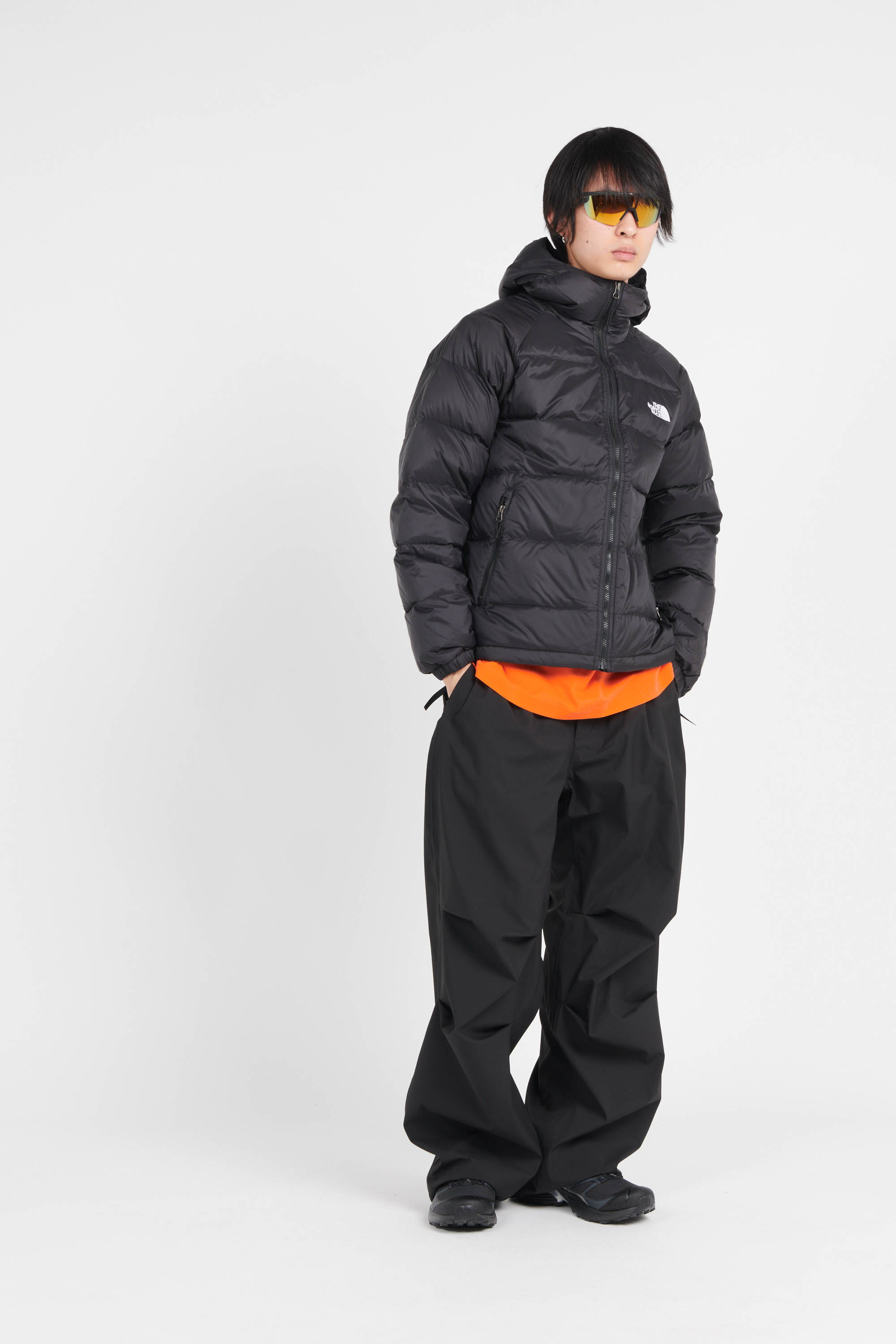 Lightweight quilted padded jacket with high neck Black