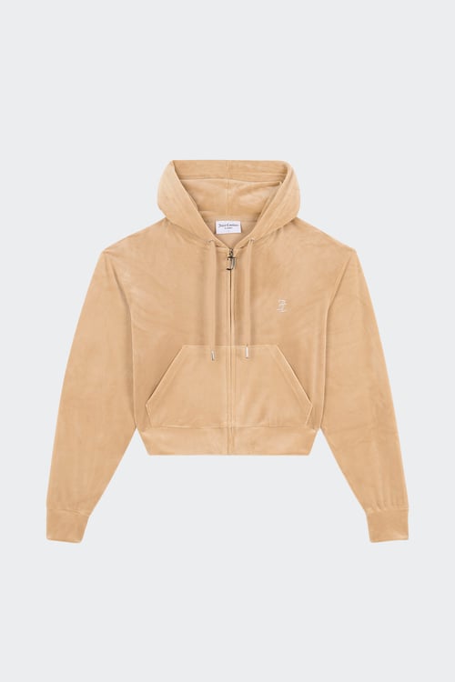 JUICY COUTURE zip-up hoodie Beige