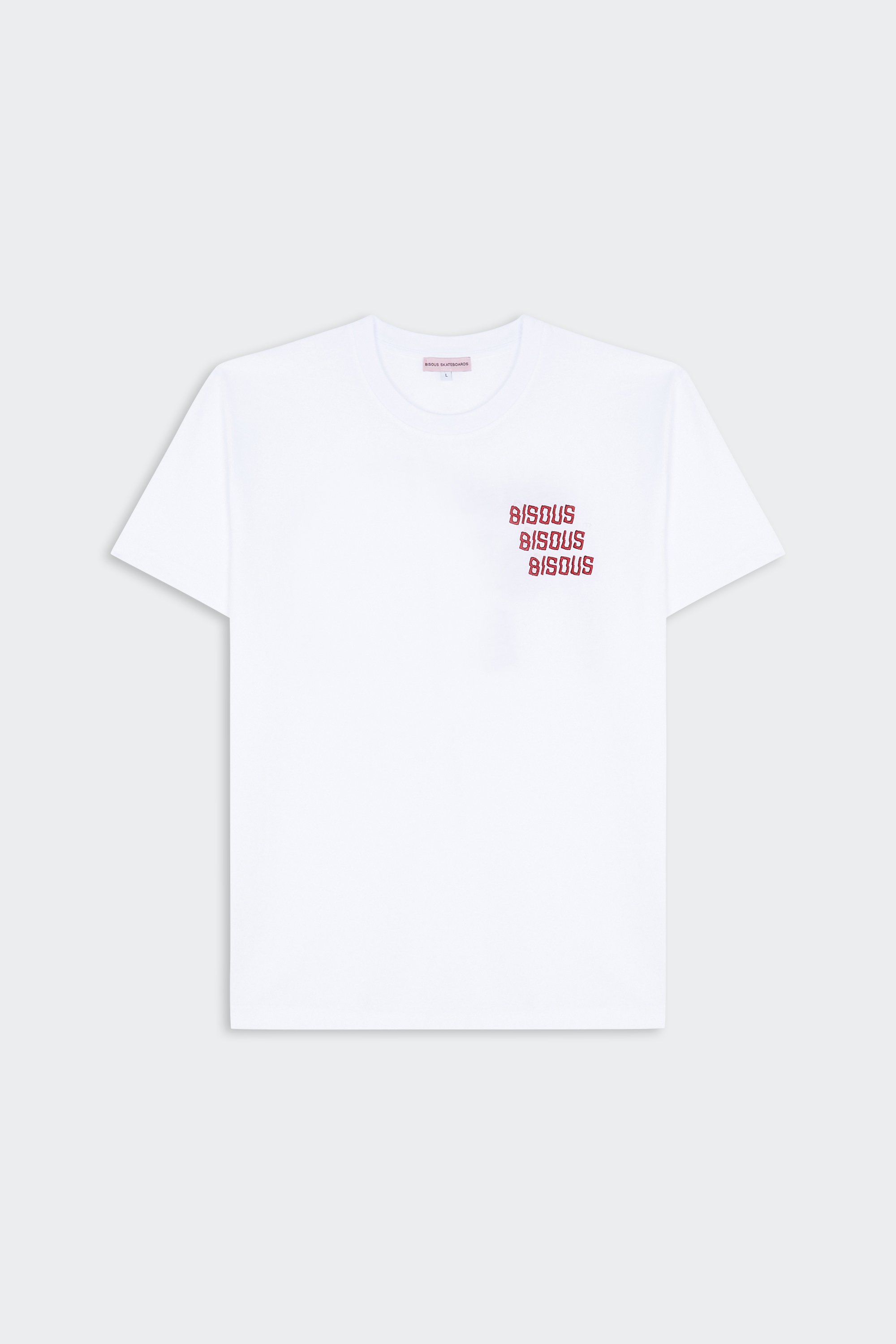 Regular-fit round-neck cotton T-shirt | White by BISOUS SKATEBOARDS Regular-fit round-neck cotton T-shirt White