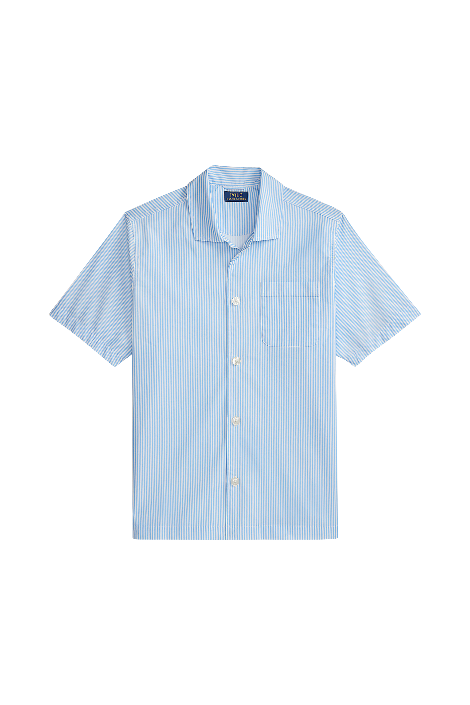 Shirt Striped Poplin Pajama Shirt Blue stripe