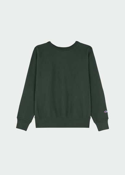 Champion dark green crewneck sale