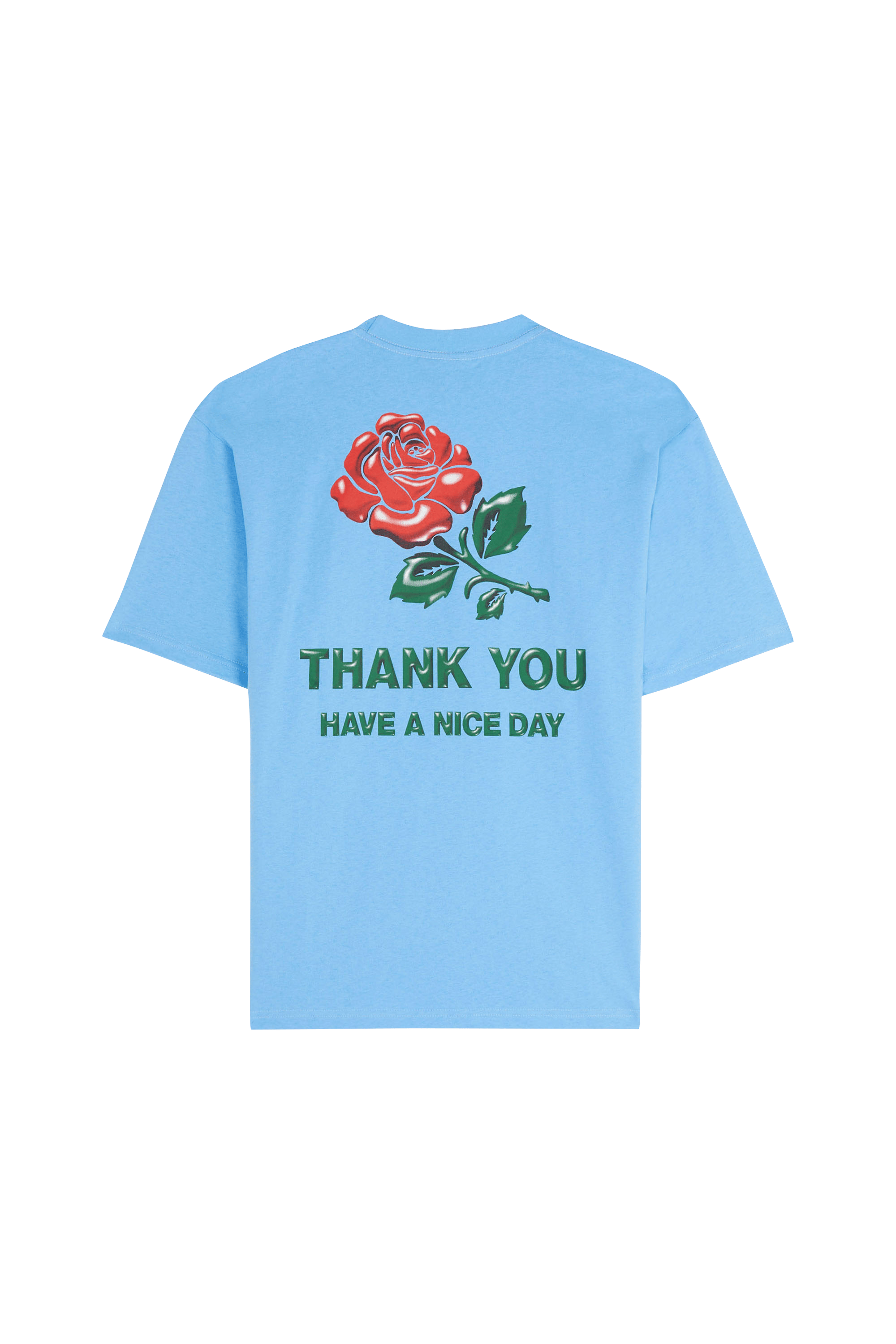 Regular-fit round-neck cotton T-shirt Blue