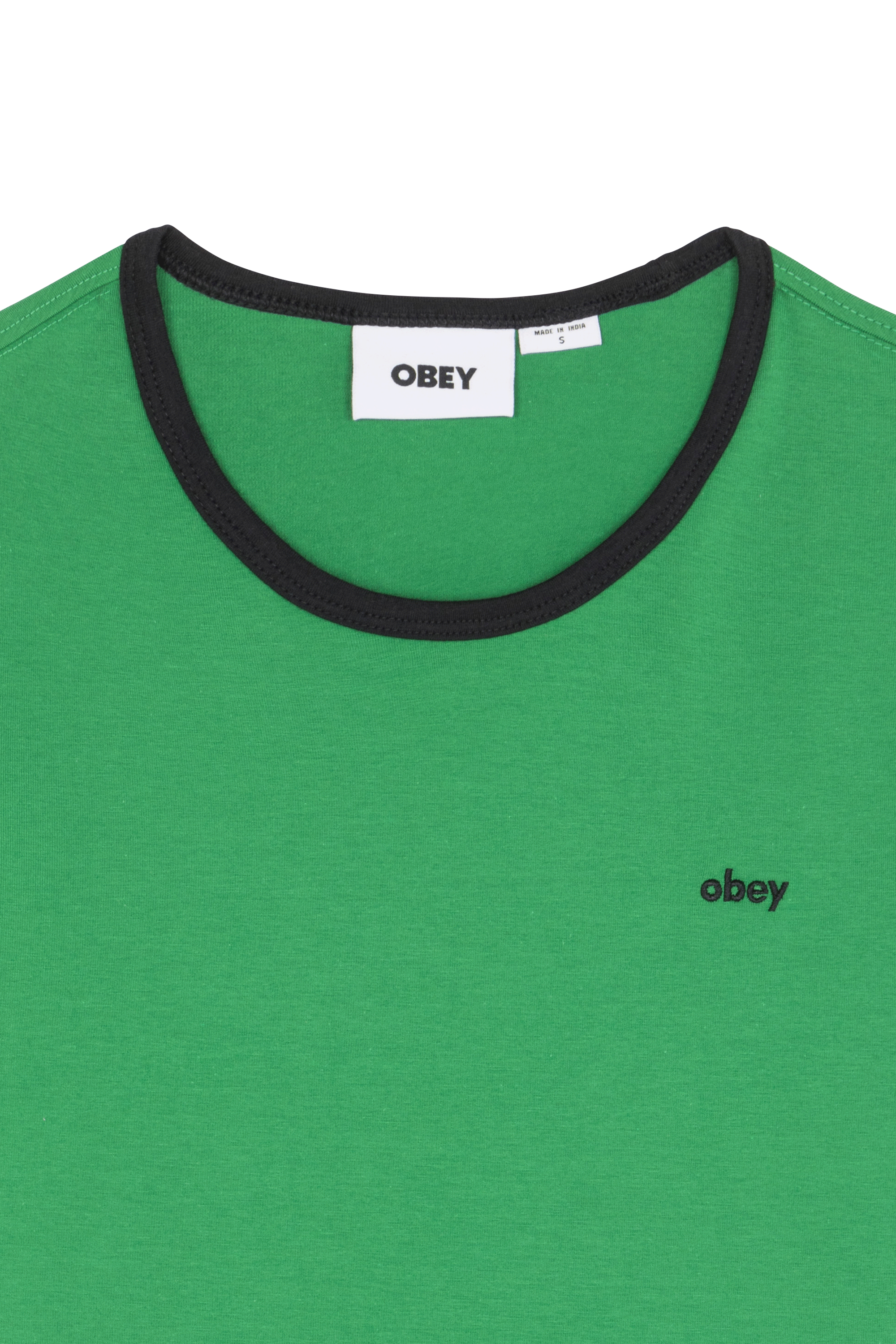 Regular-fit round-neck cotton T-shirt Green