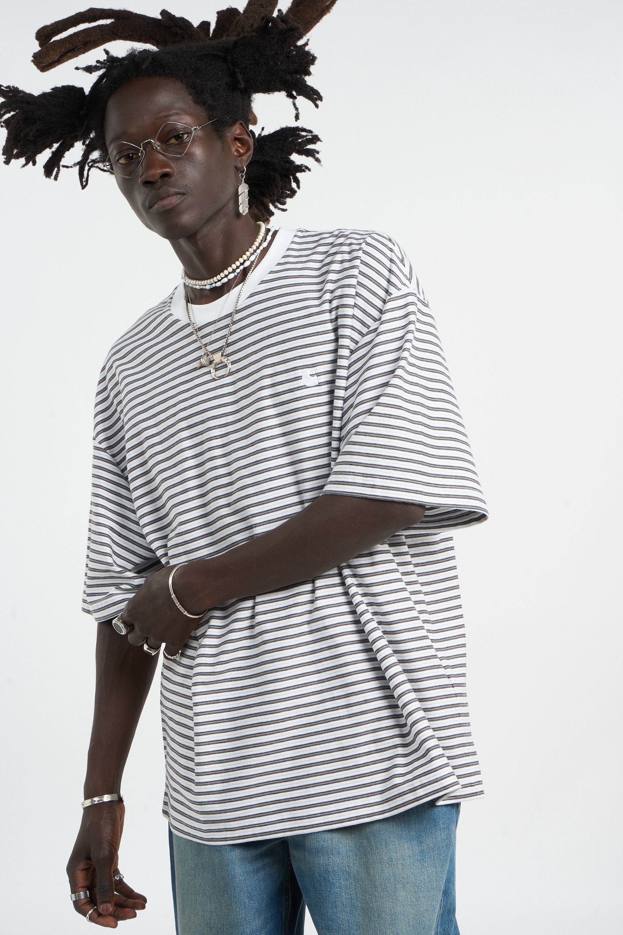 Regular-fit round-neck cotton T-shirt | Blue CARHARTT WIP Men