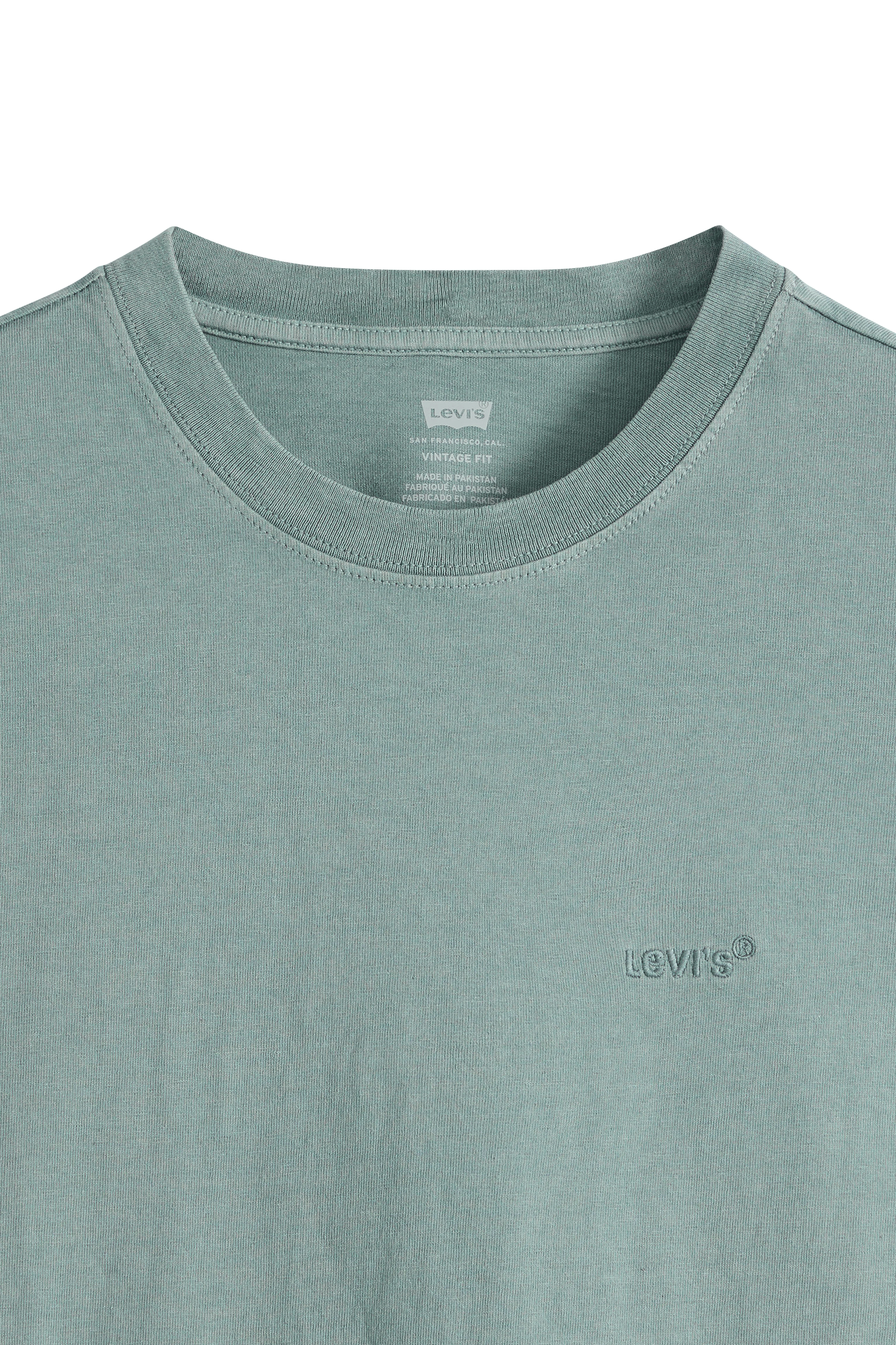 Regular-fit round-neck cotton T-shirt | Green LEVI'S Men