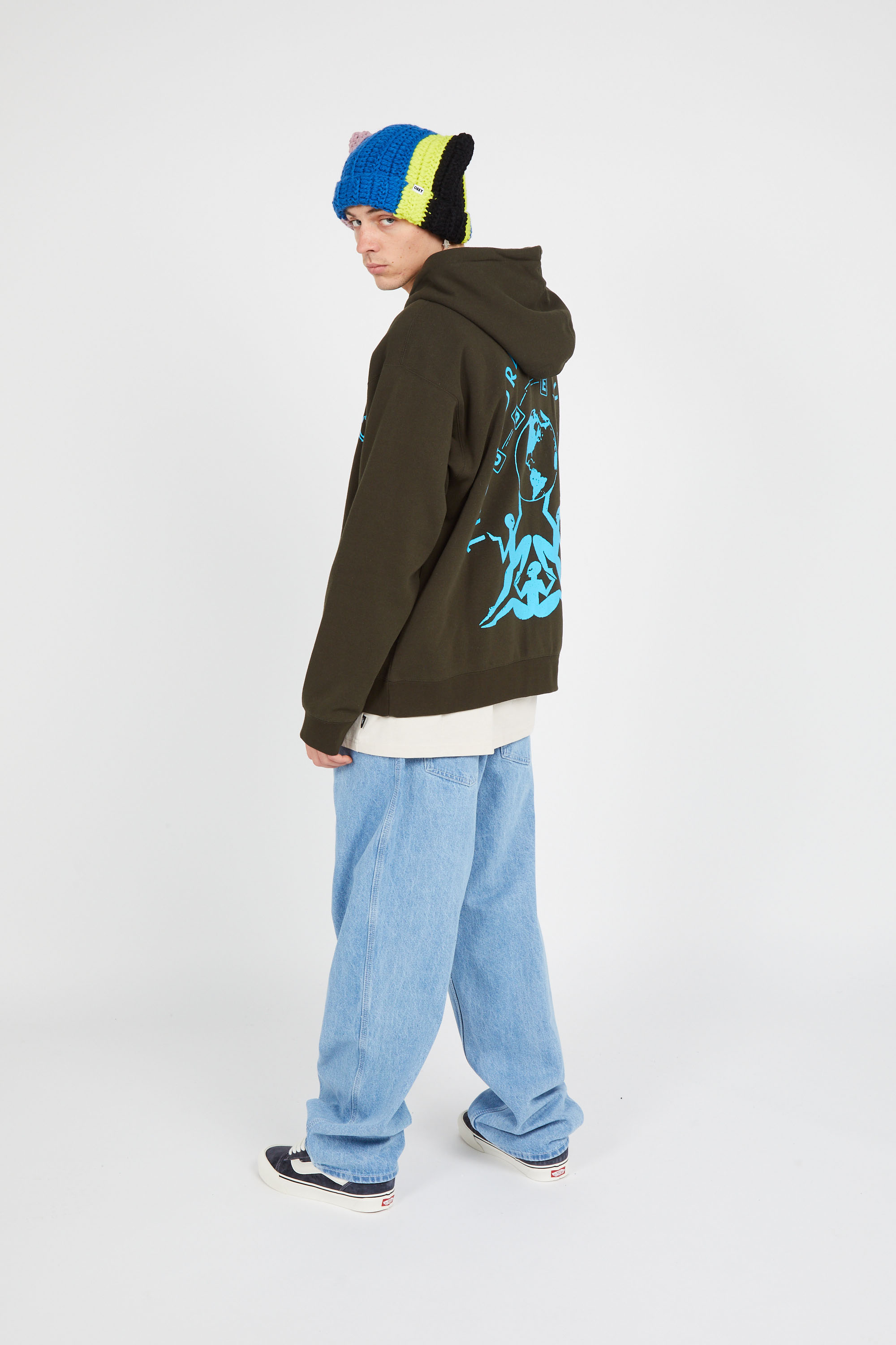 Hoodie zippé Vert