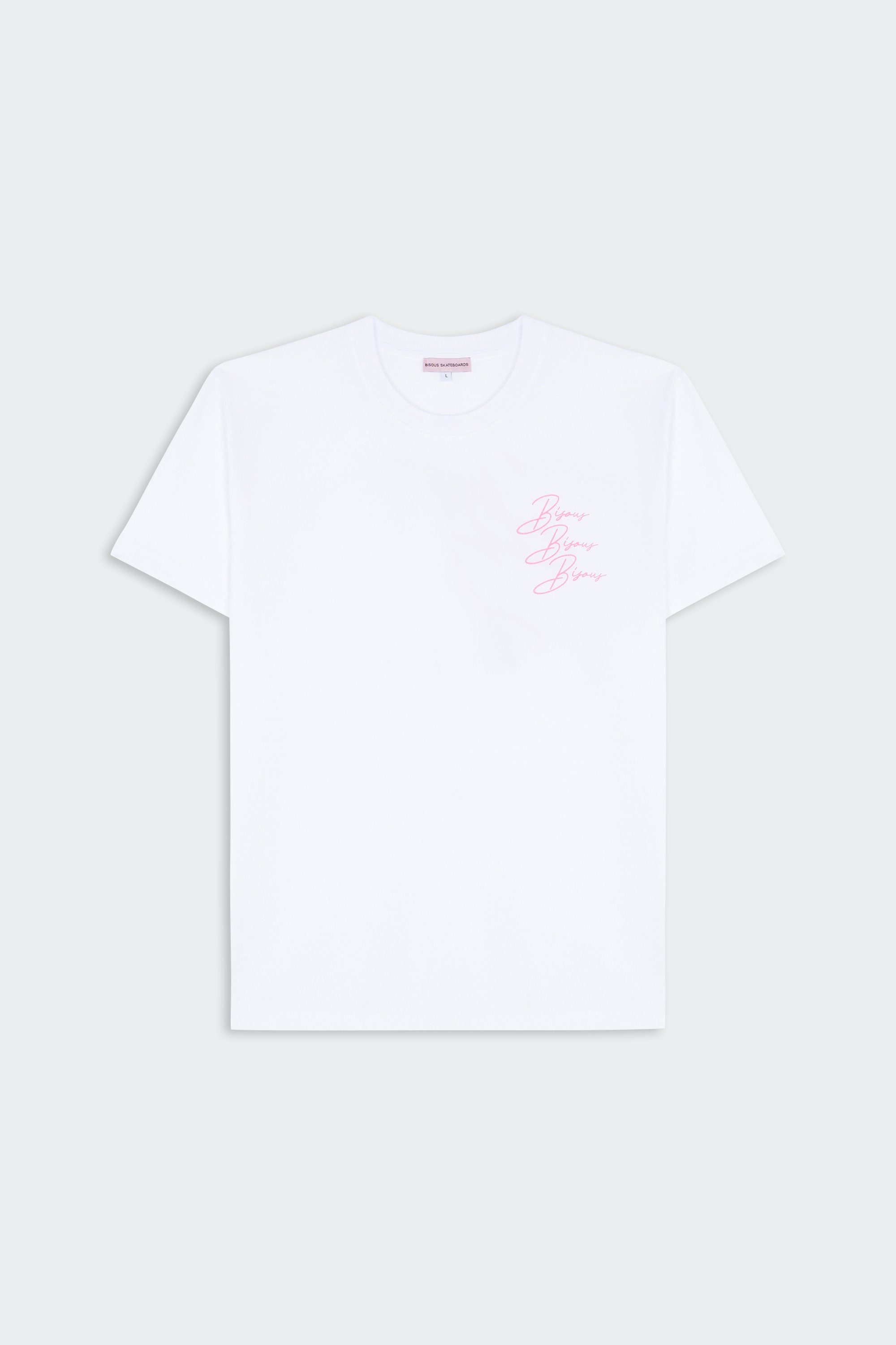 Regular-fit round-neck cotton T-shirt | White by BISOUS SKATEBOARDS Regular-fit round-neck cotton T-shirt White