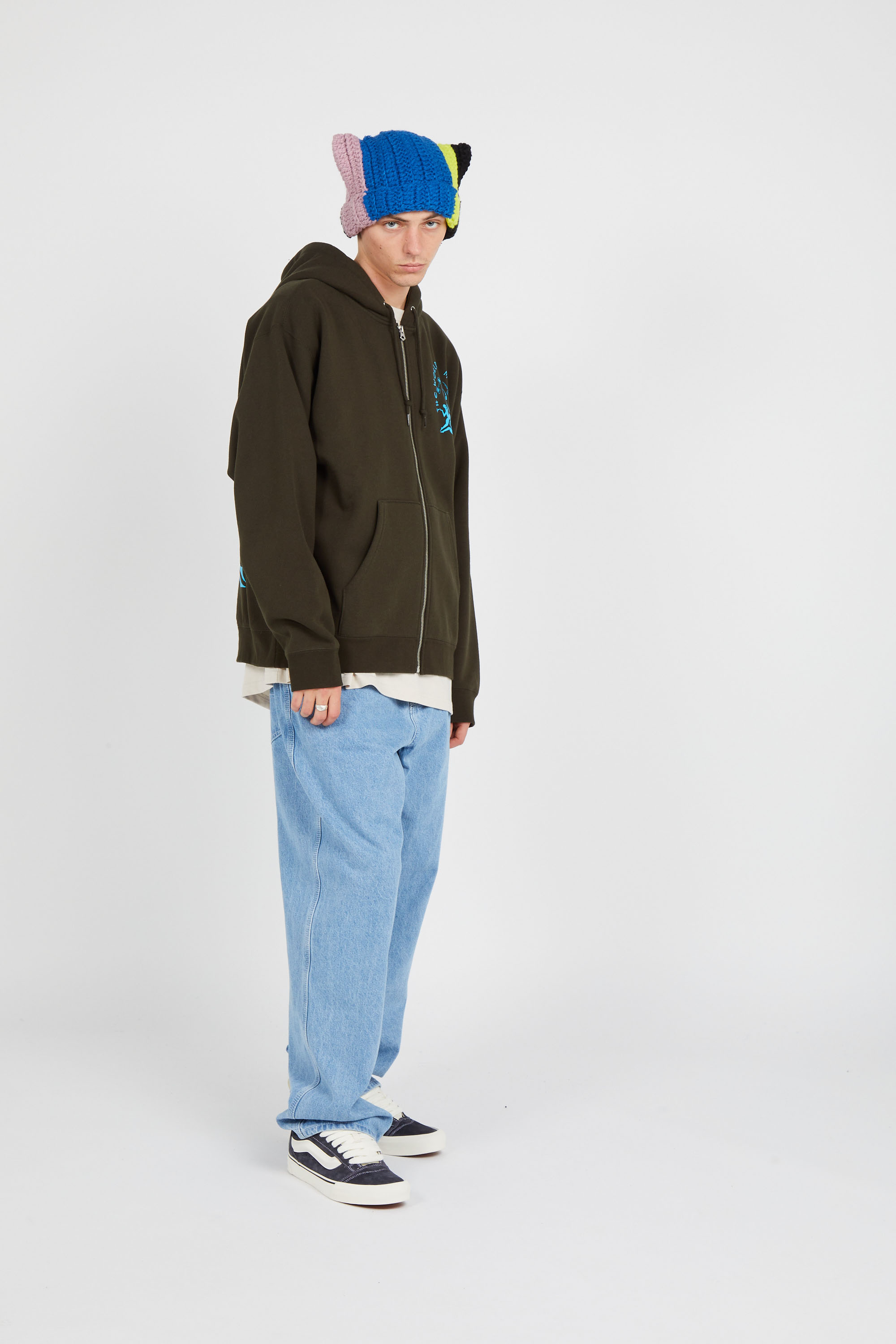 Hoodie zippé Vert