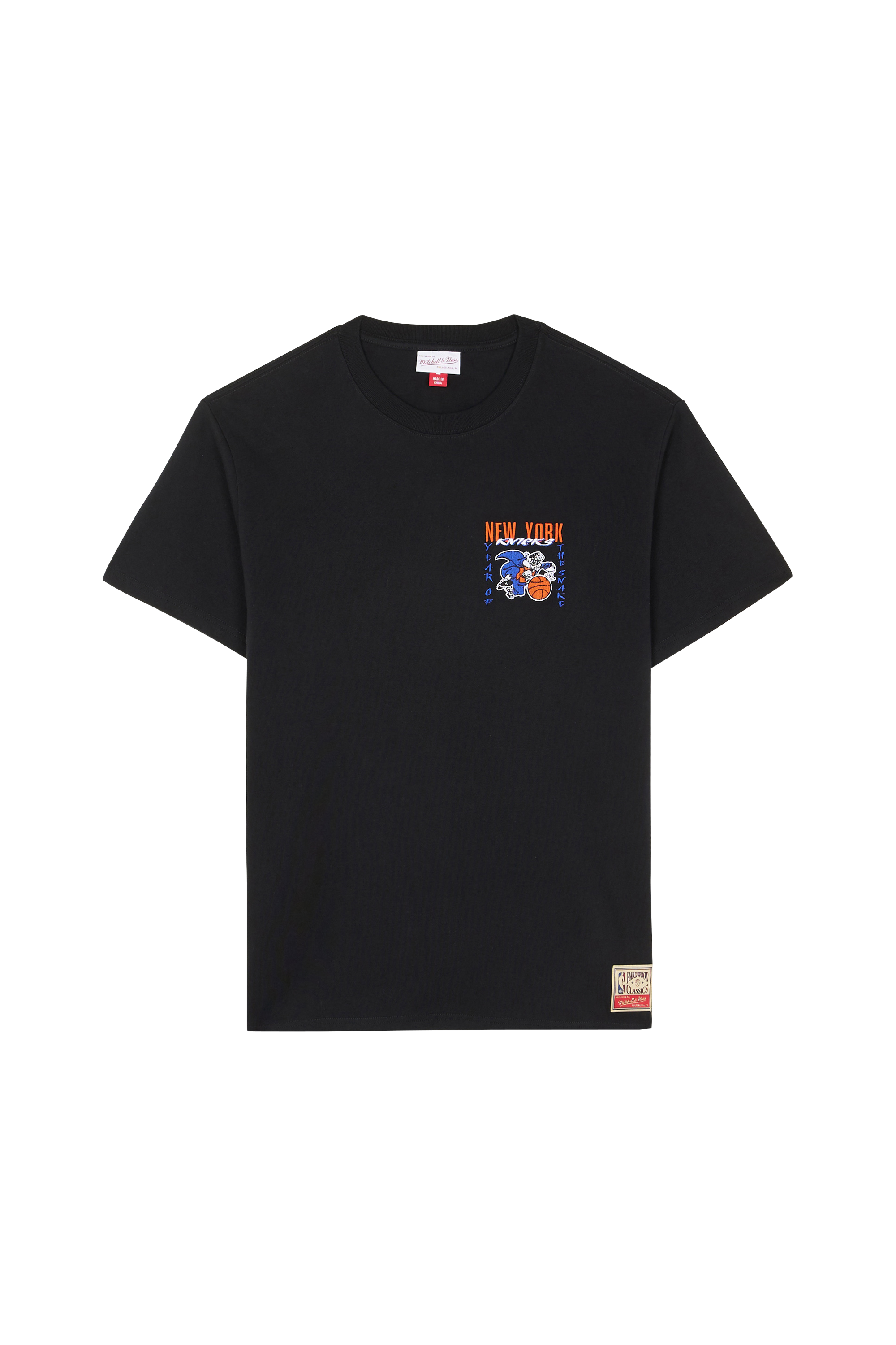 Regular-fit round-neck cotton T-shirt Black