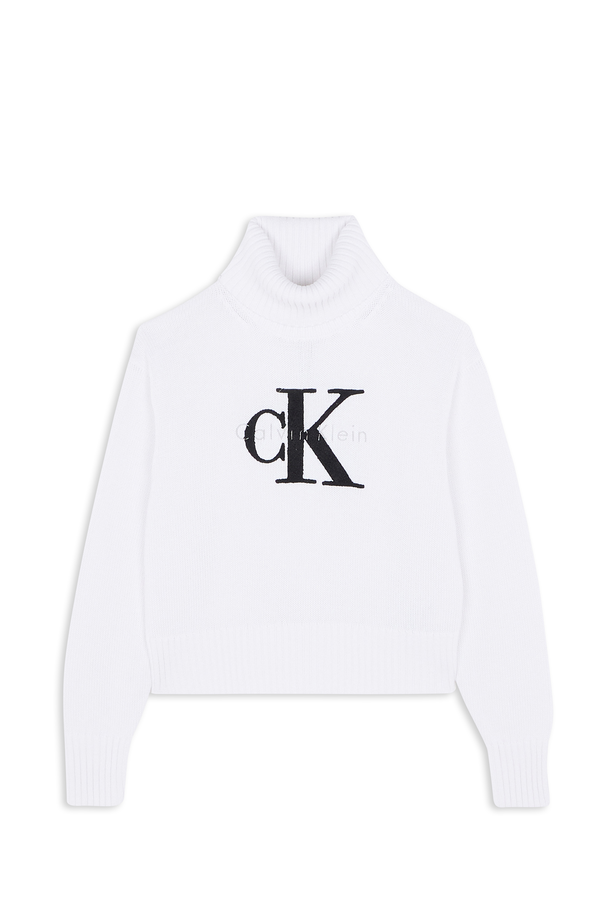 Pull col roulé Blanc