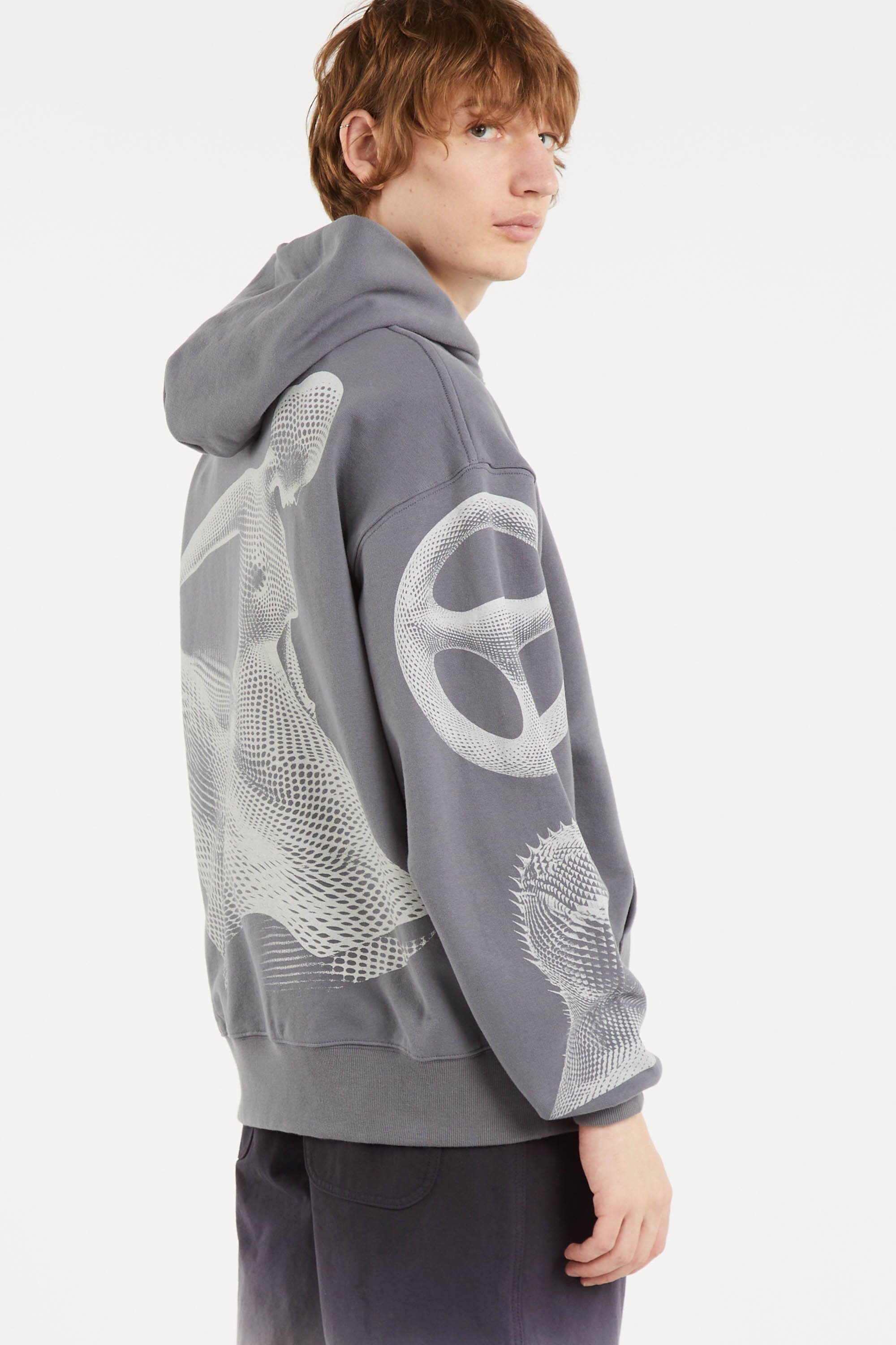 Printed hoodie | Grey PLEASURES Men