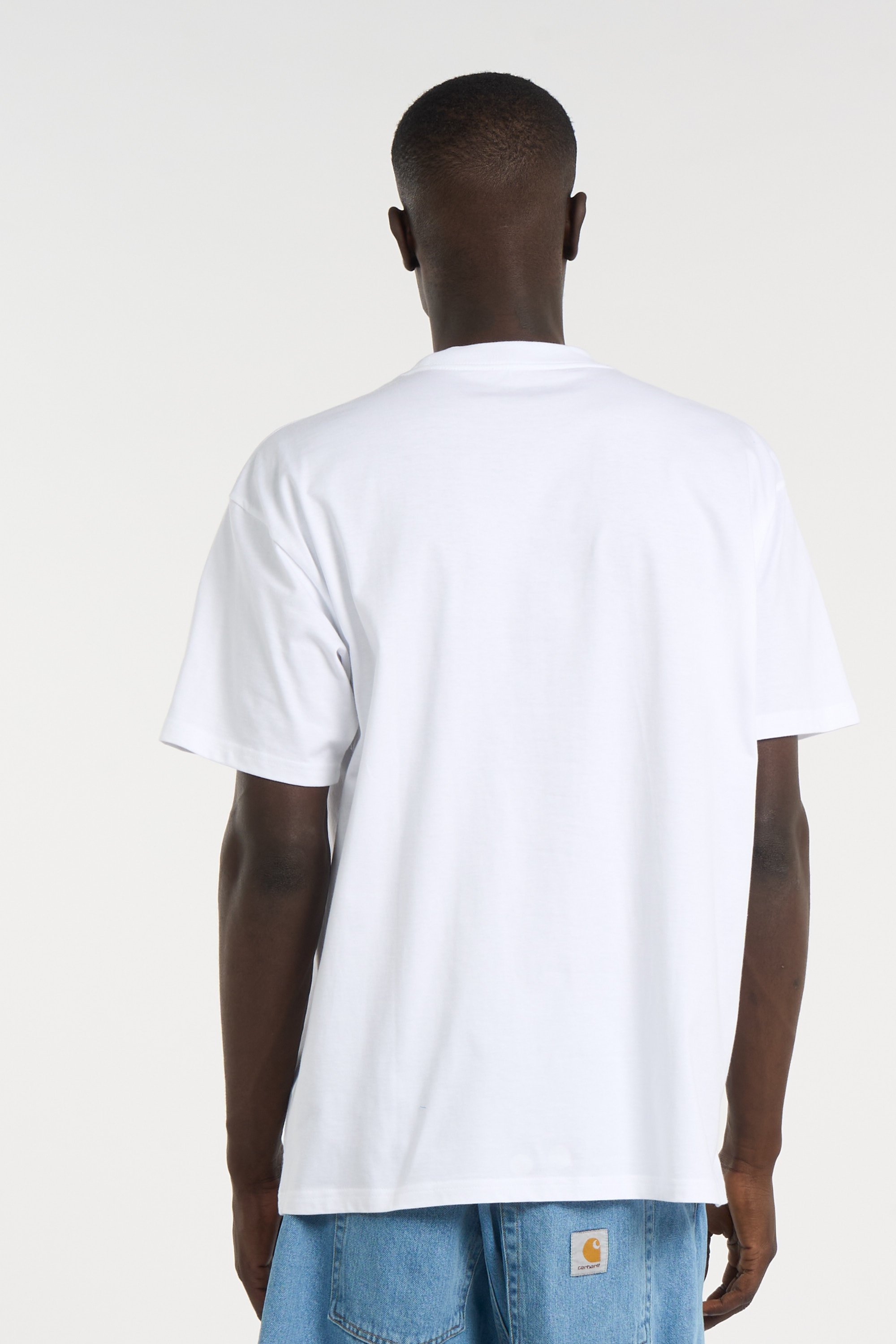 Round neck organic cotton t-shirt | White CARHARTT WIP Men