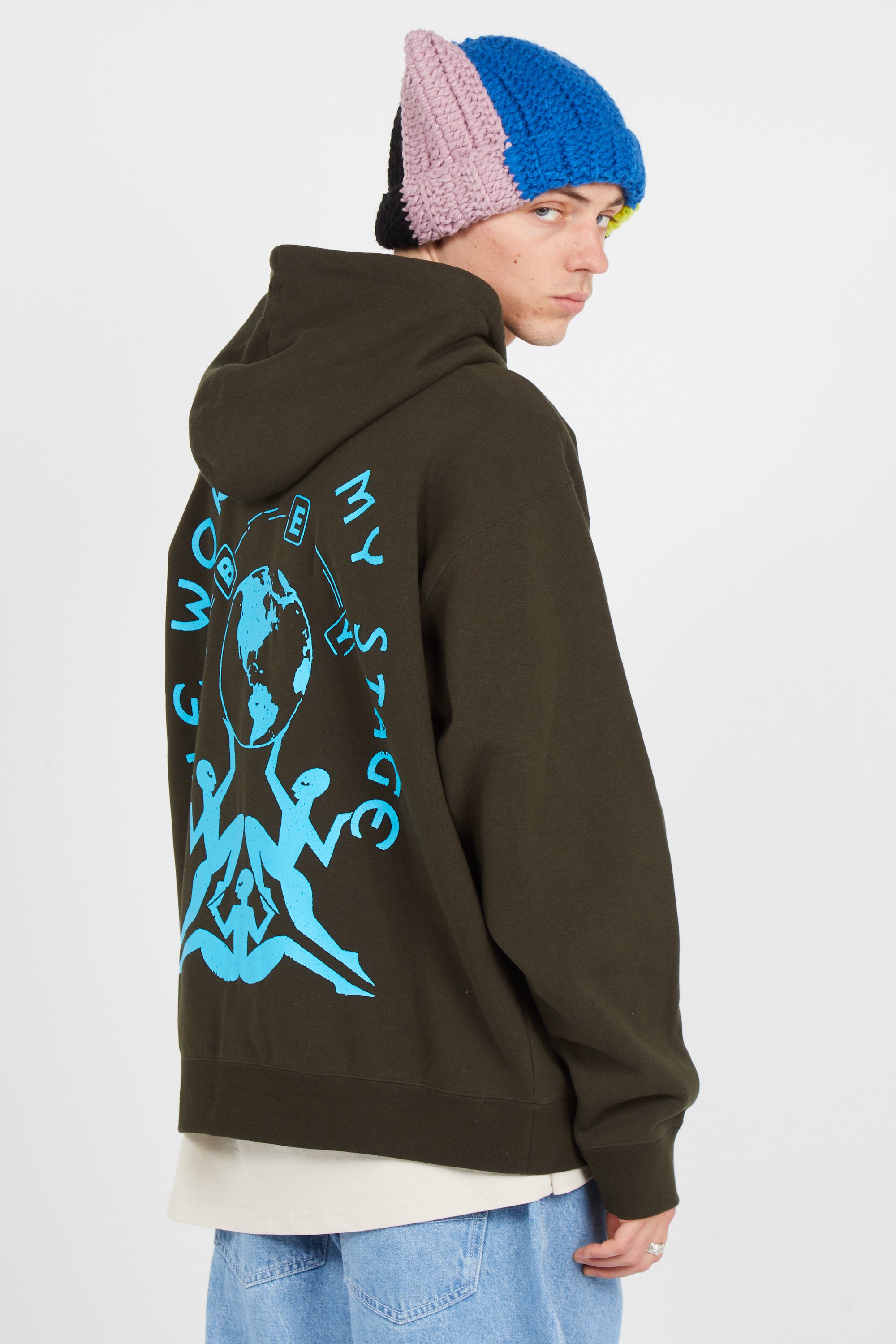 Obey Streetwear Pull Obey Vert Hoodie Zippé The World Is My Stage