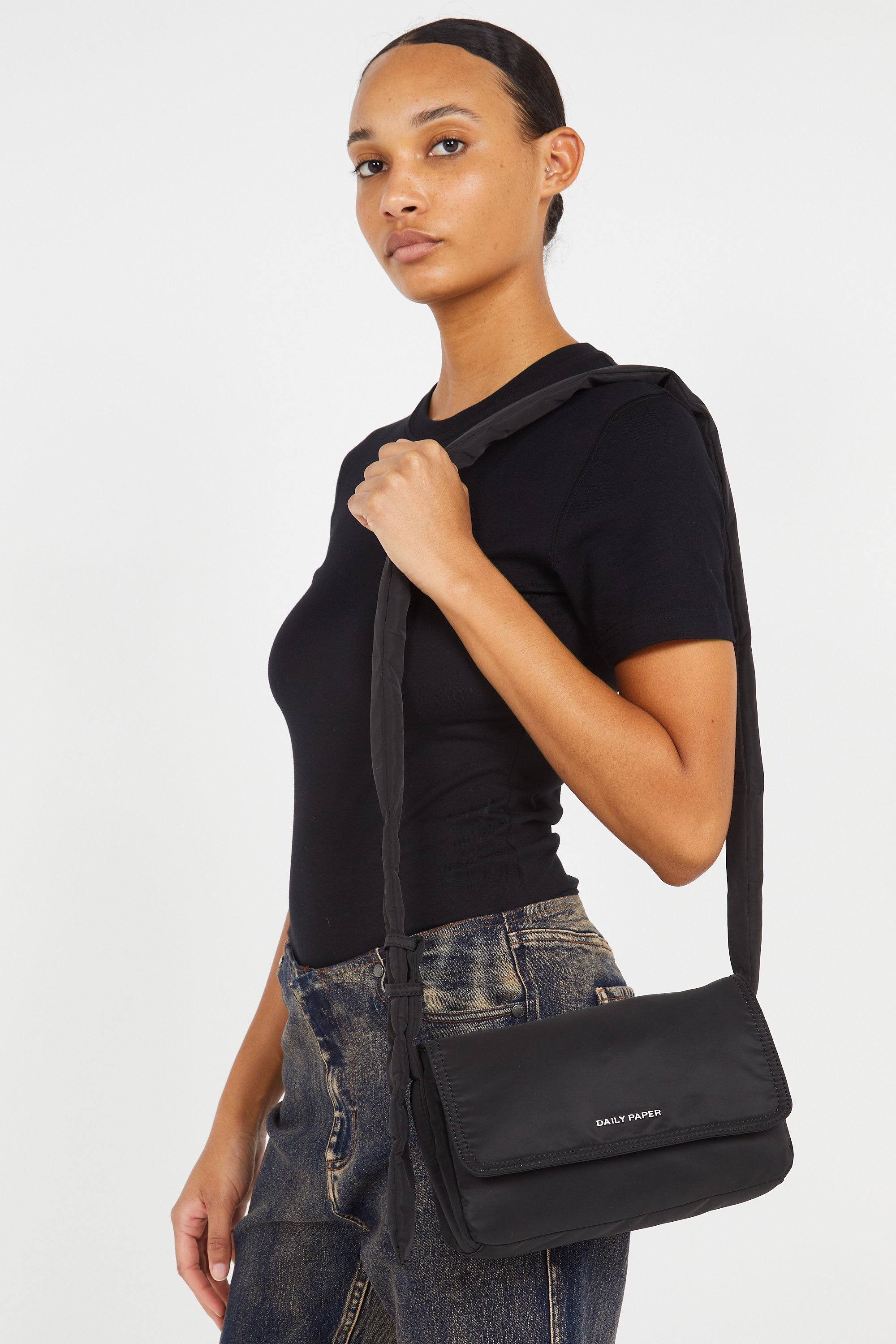 Sac bandouliÃ¨re Rana Noir Daily paper Femme AvancaShops