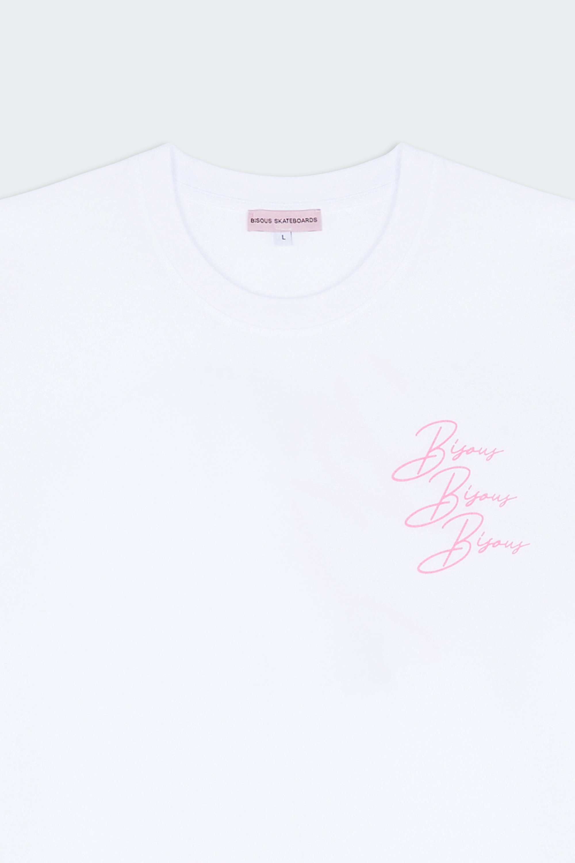 Regular-fit round-neck cotton T-shirt | White by BISOUS SKATEBOARDS Regular-fit round-neck cotton T-shirt White